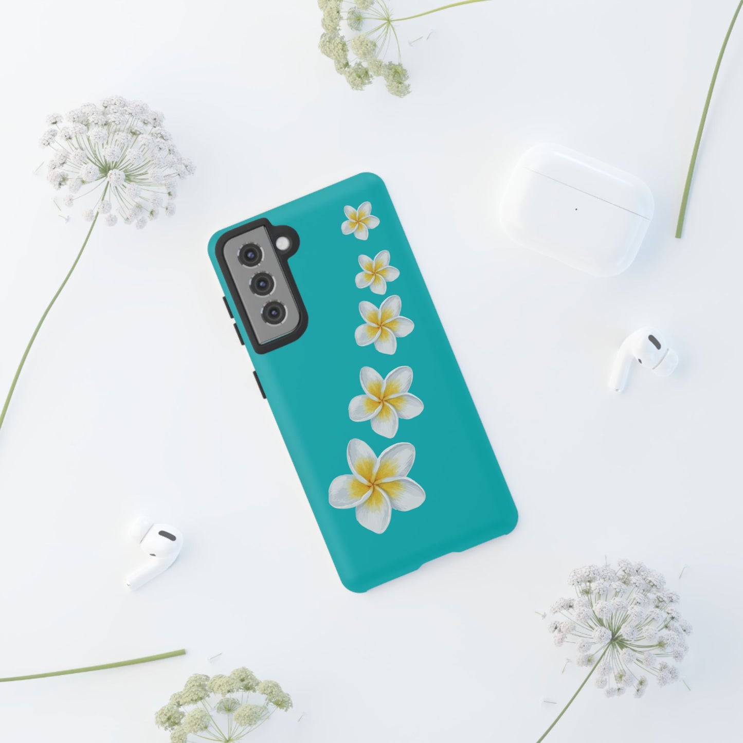 Flower Me Blue Durable Phone Case