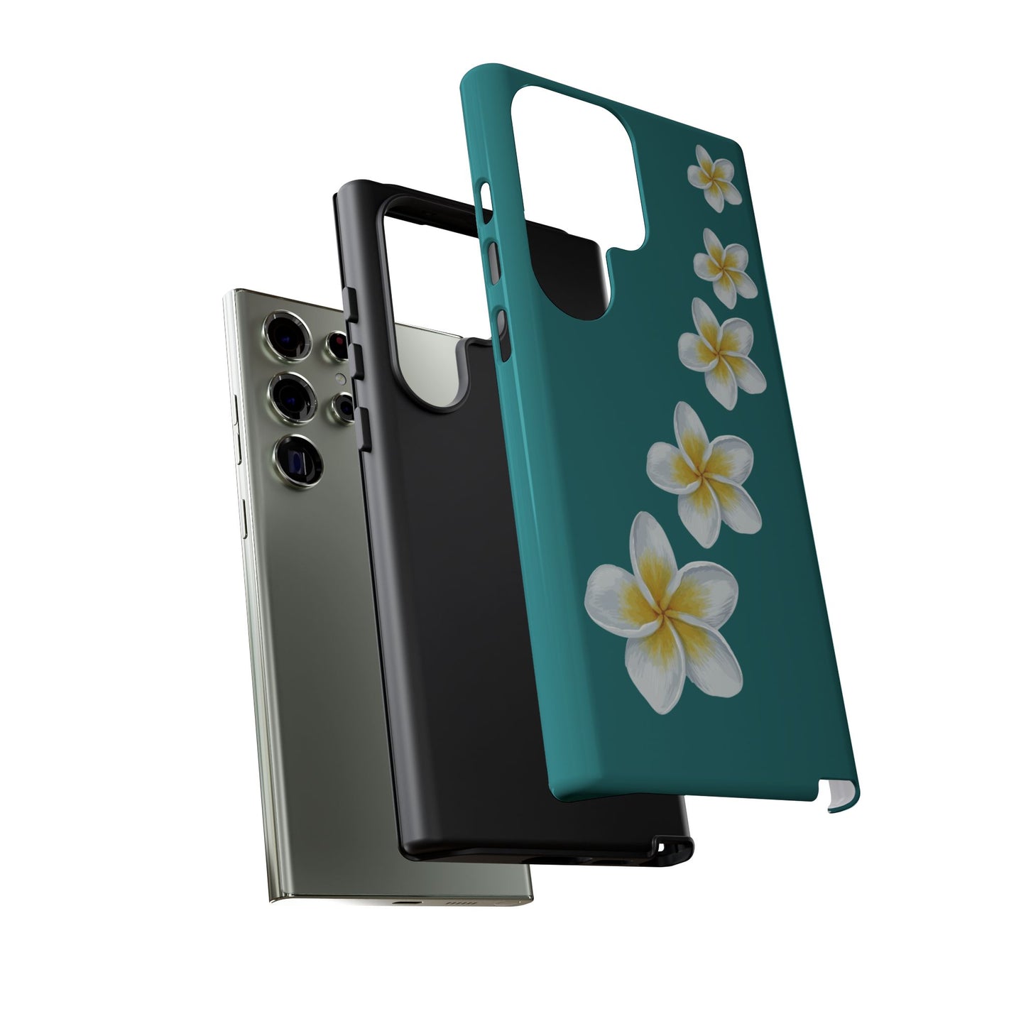 Flower Me Teal Durable Phone Case