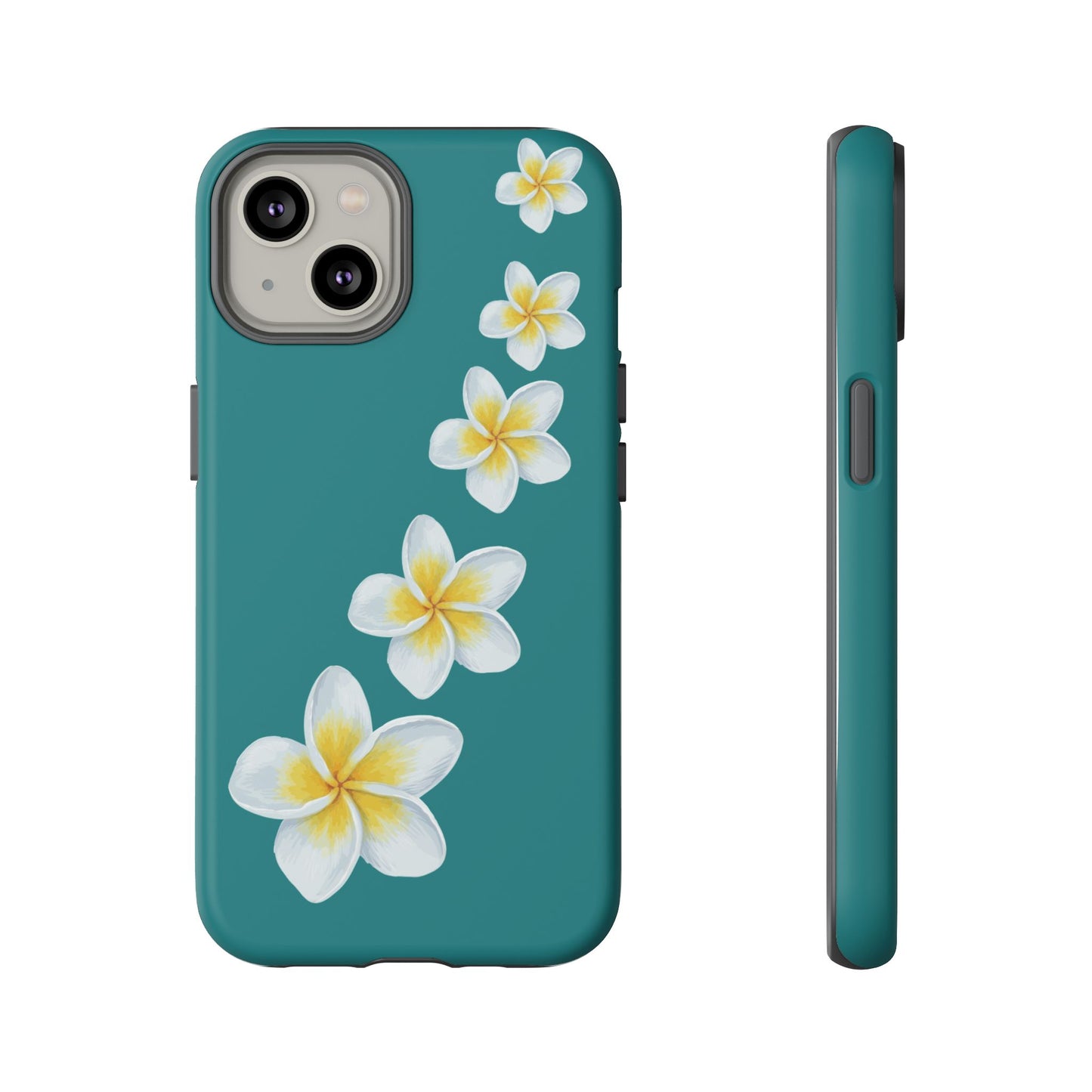 Flower Me Teal Durable Phone Case