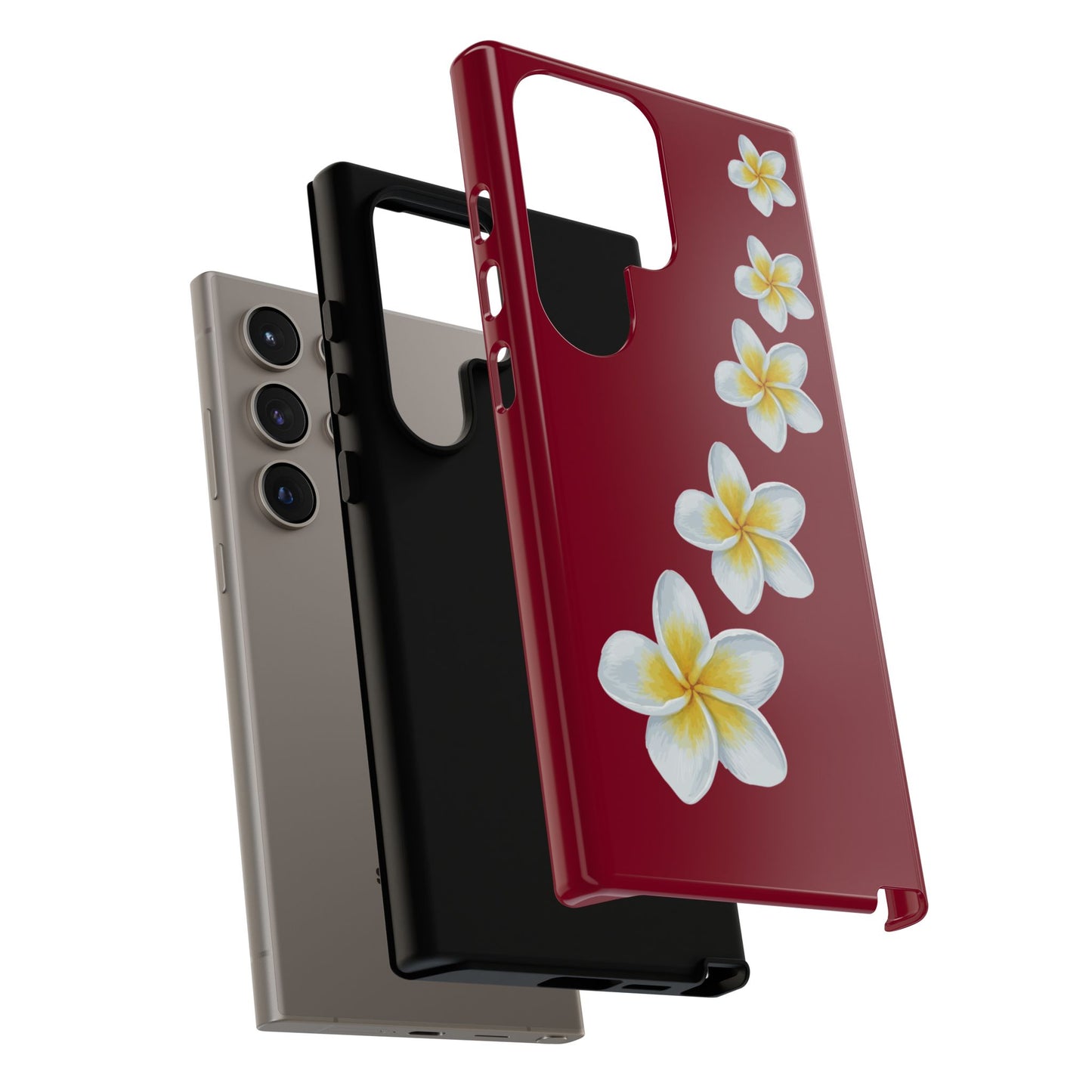 Flower Me Burgundy Durable Phone Case