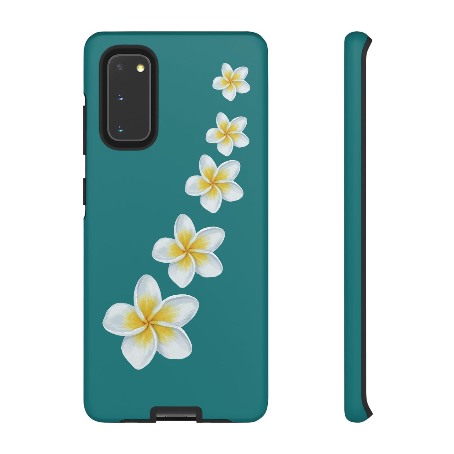 Flower Me Teal Durable Phone Case
