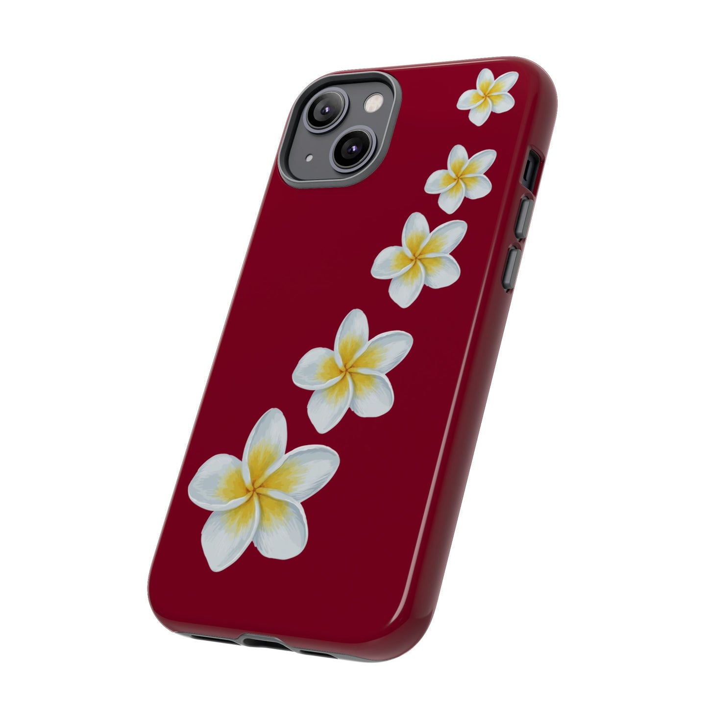 Flower Me Burgundy Durable Phone Case