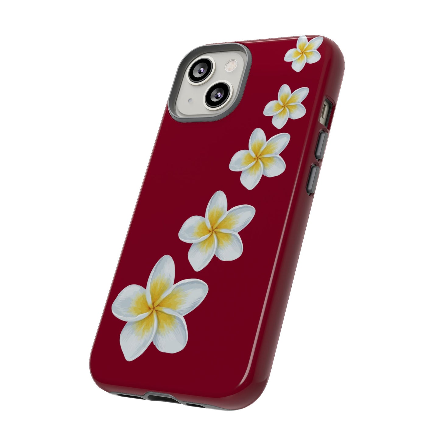 Flower Me Burgundy Durable Phone Case