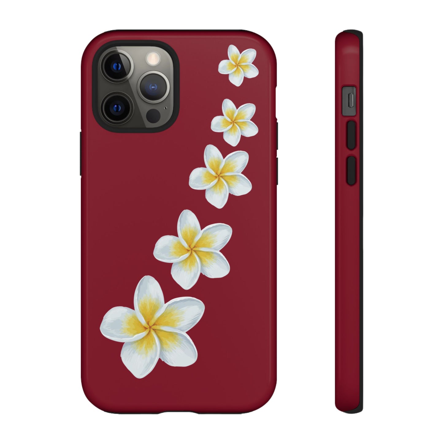 Flower Me Burgundy Durable Phone Case