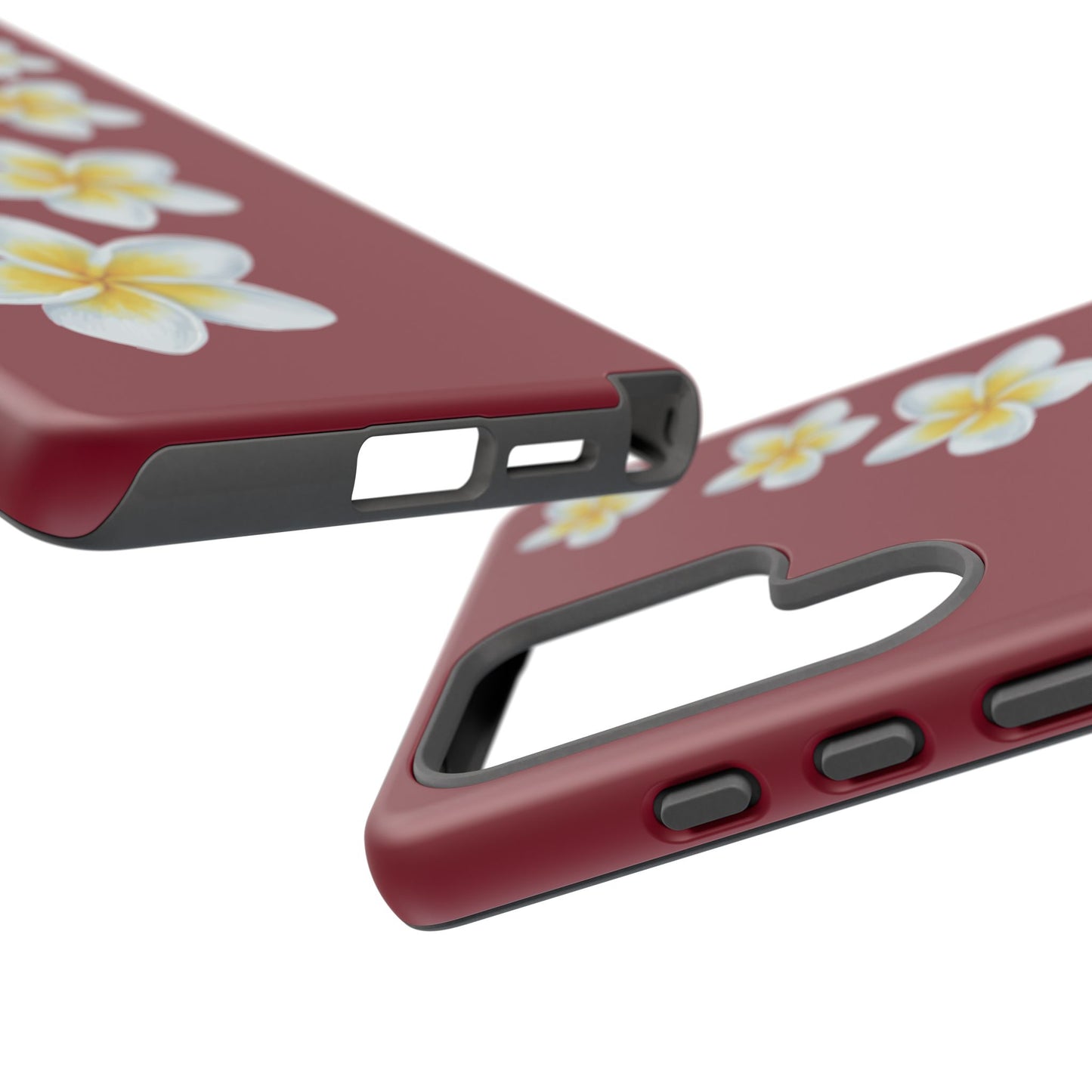 Flower Me Burgundy Durable Phone Case
