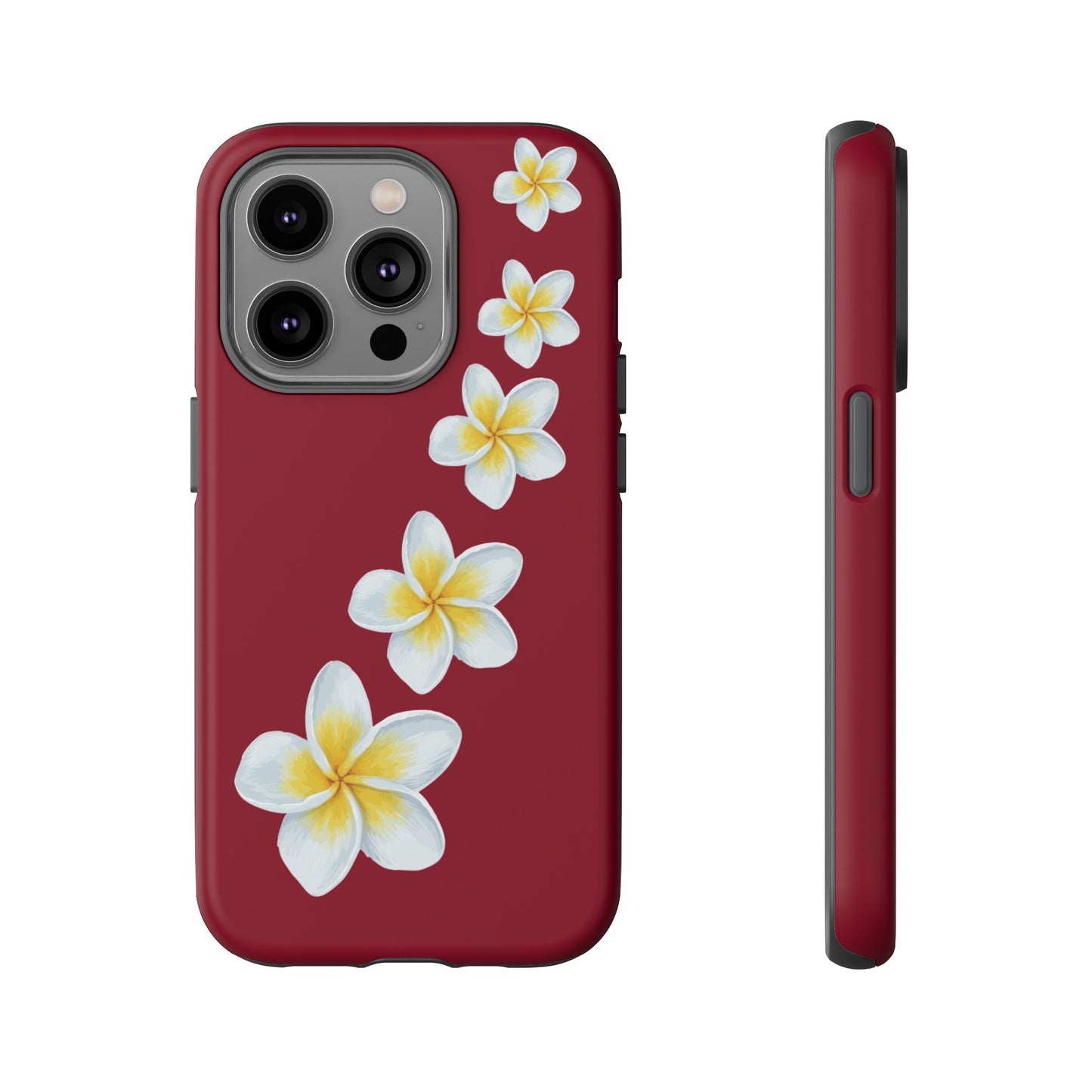 Flower Me Burgundy Durable Phone Case
