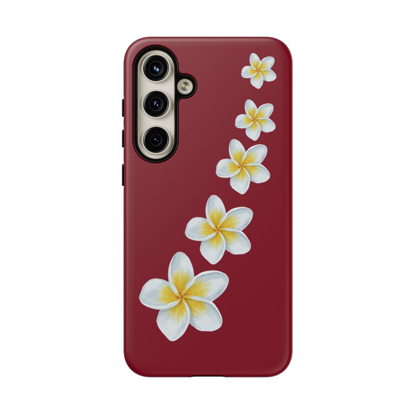 Flower Me Burgundy Durable Phone Case