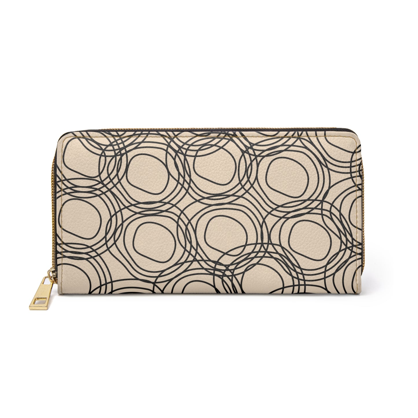 Chic Zipper Wallet in Ivory