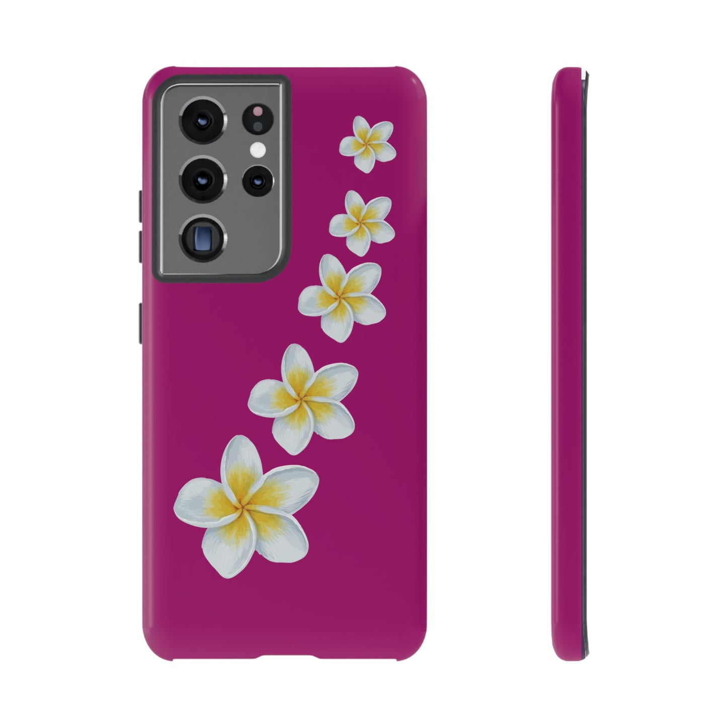 Flower Me Fuchsia Durable Phone Case