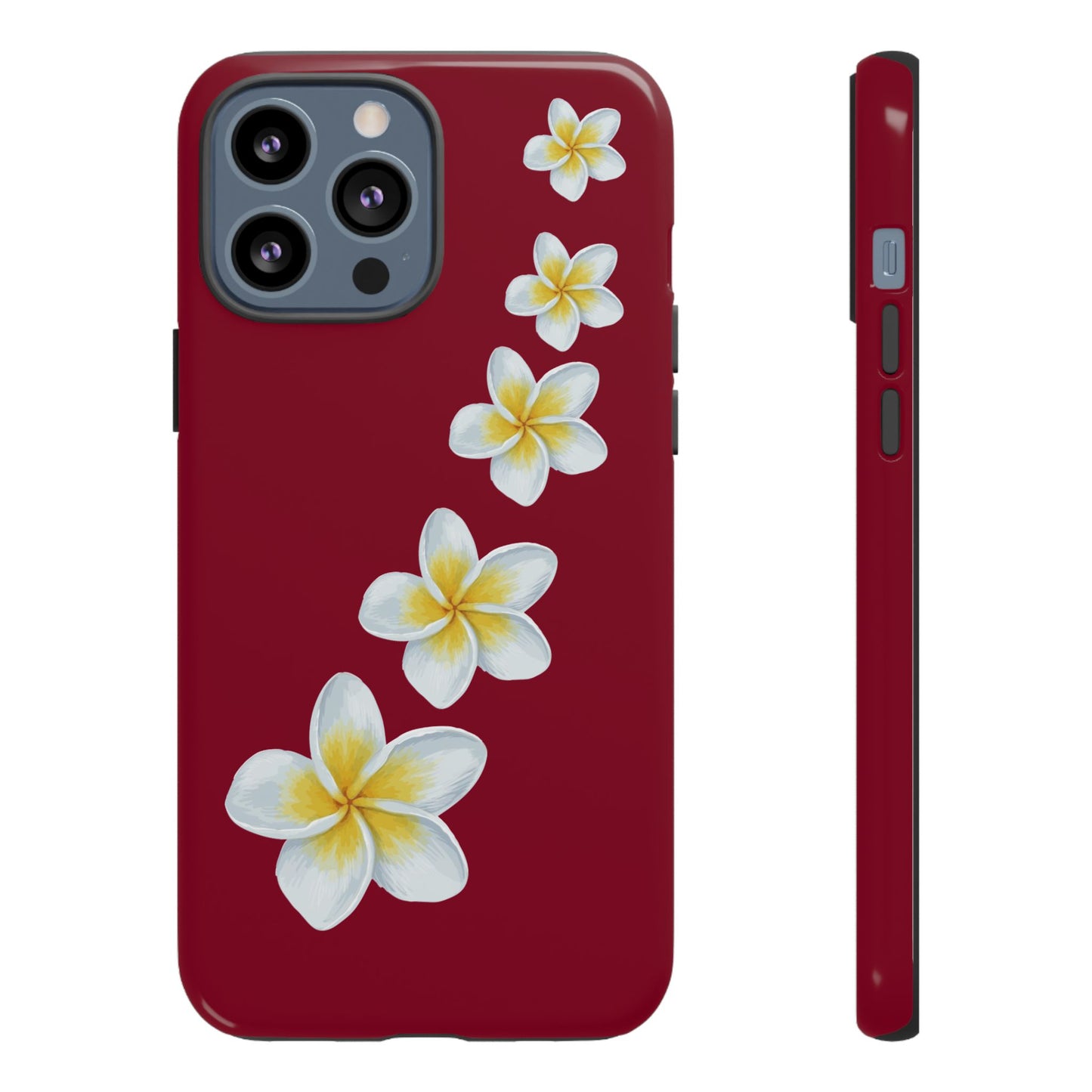 Flower Me Burgundy Durable Phone Case