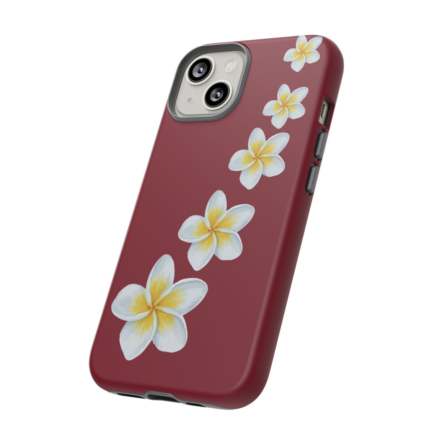 Flower Me Burgundy Durable Phone Case