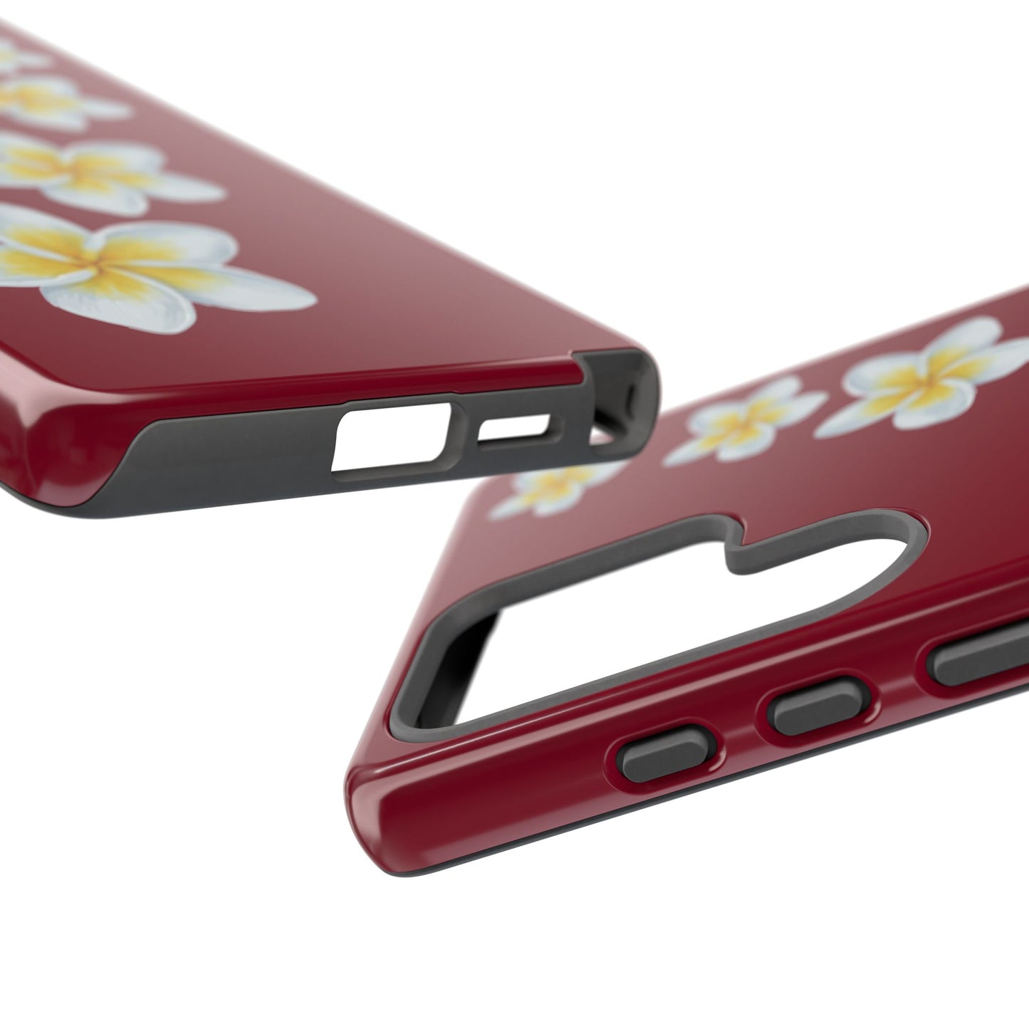 Flower Me Burgundy Durable Phone Case