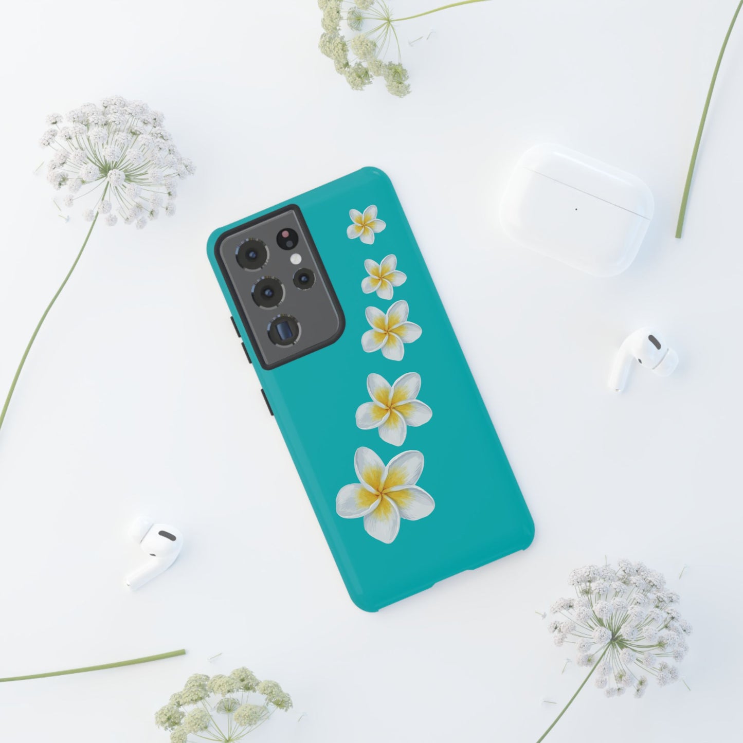 Flower Me Blue Durable Phone Case