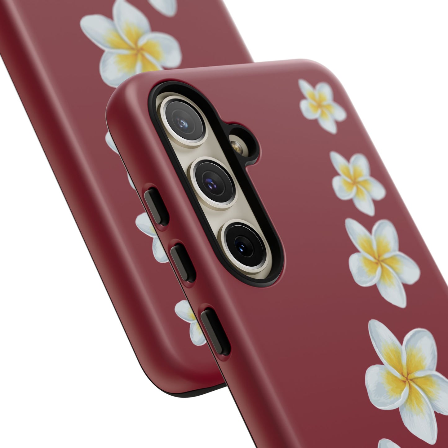 Flower Me Burgundy Durable Phone Case