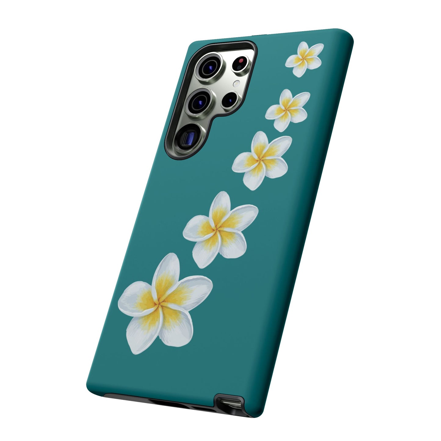 Flower Me Teal Durable Phone Case