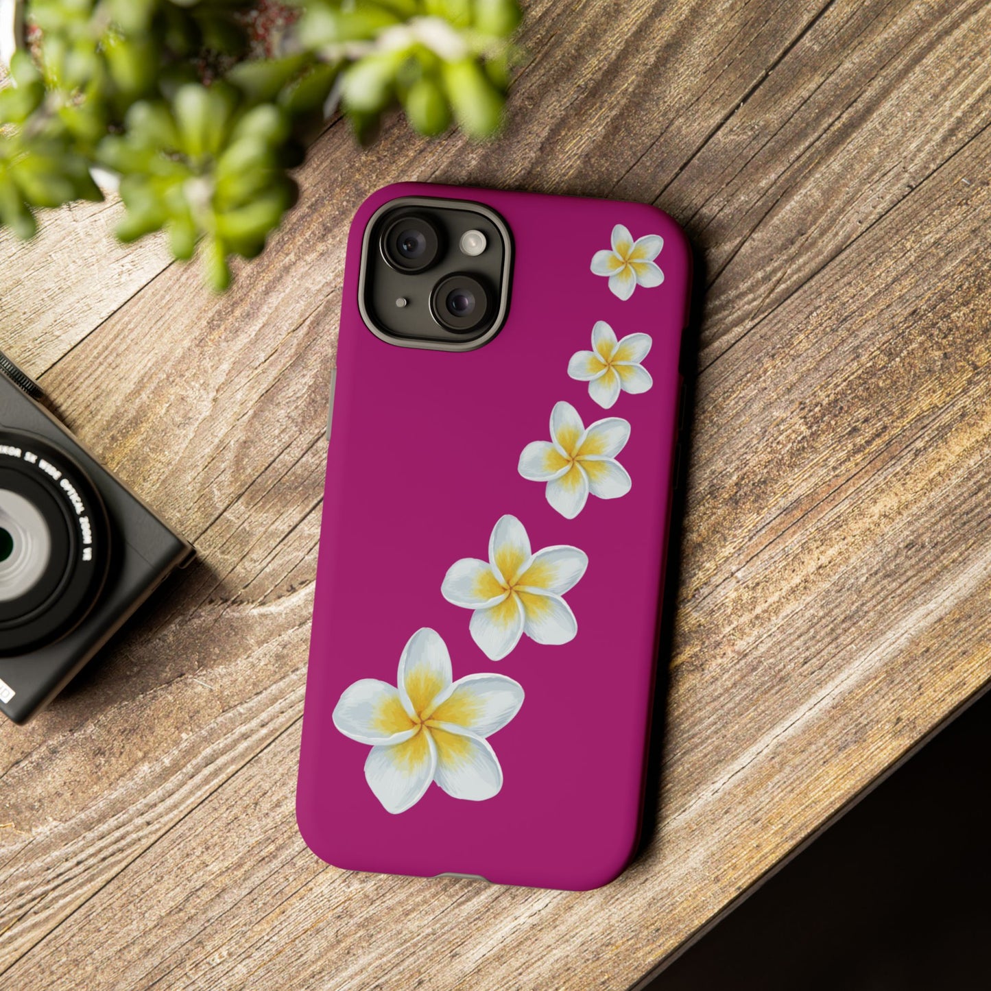Flower Me Fuchsia Durable Phone Case