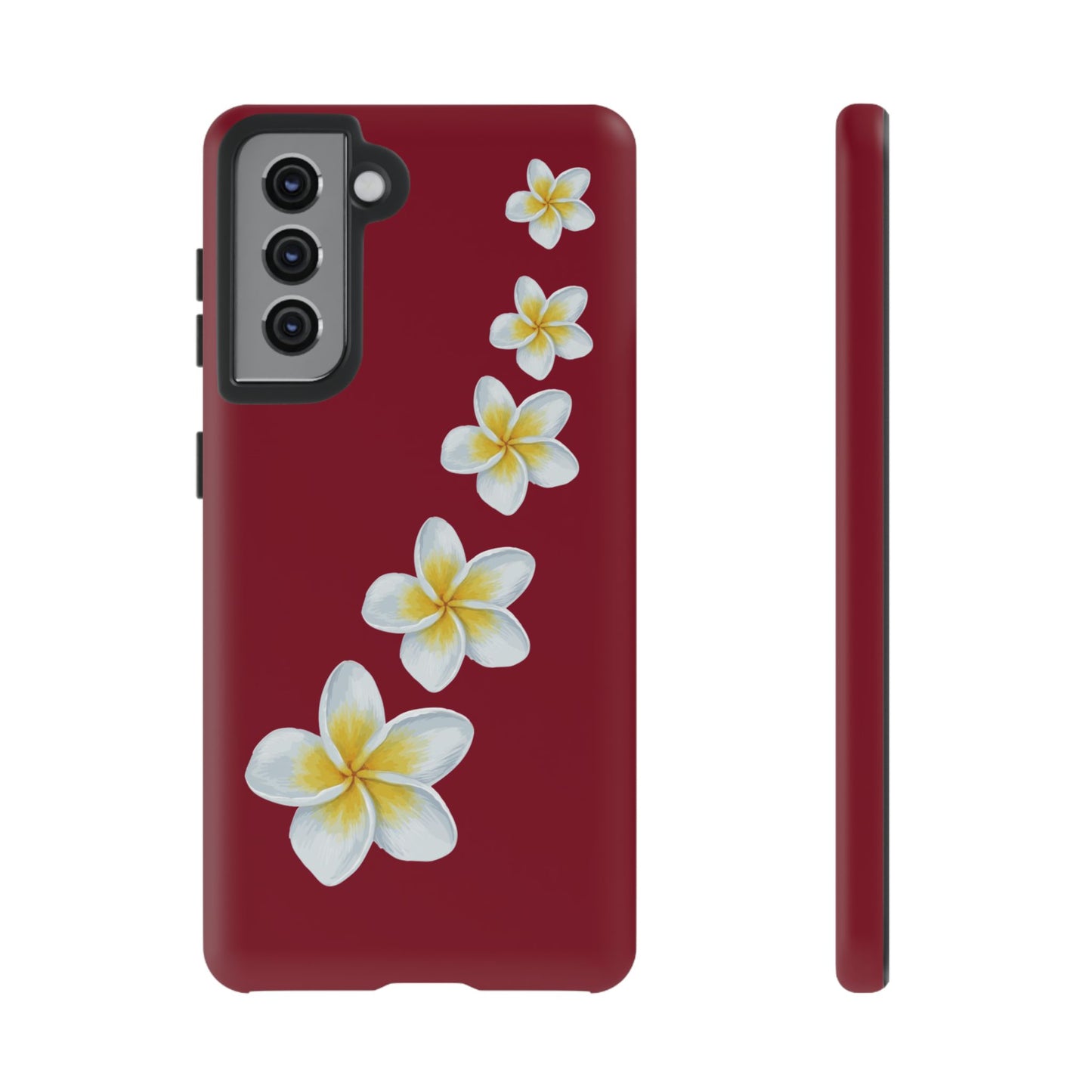 Flower Me Burgundy Durable Phone Case