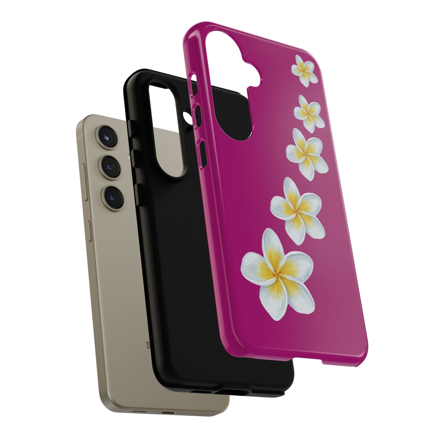 Flower Me Fuchsia Durable Phone Case