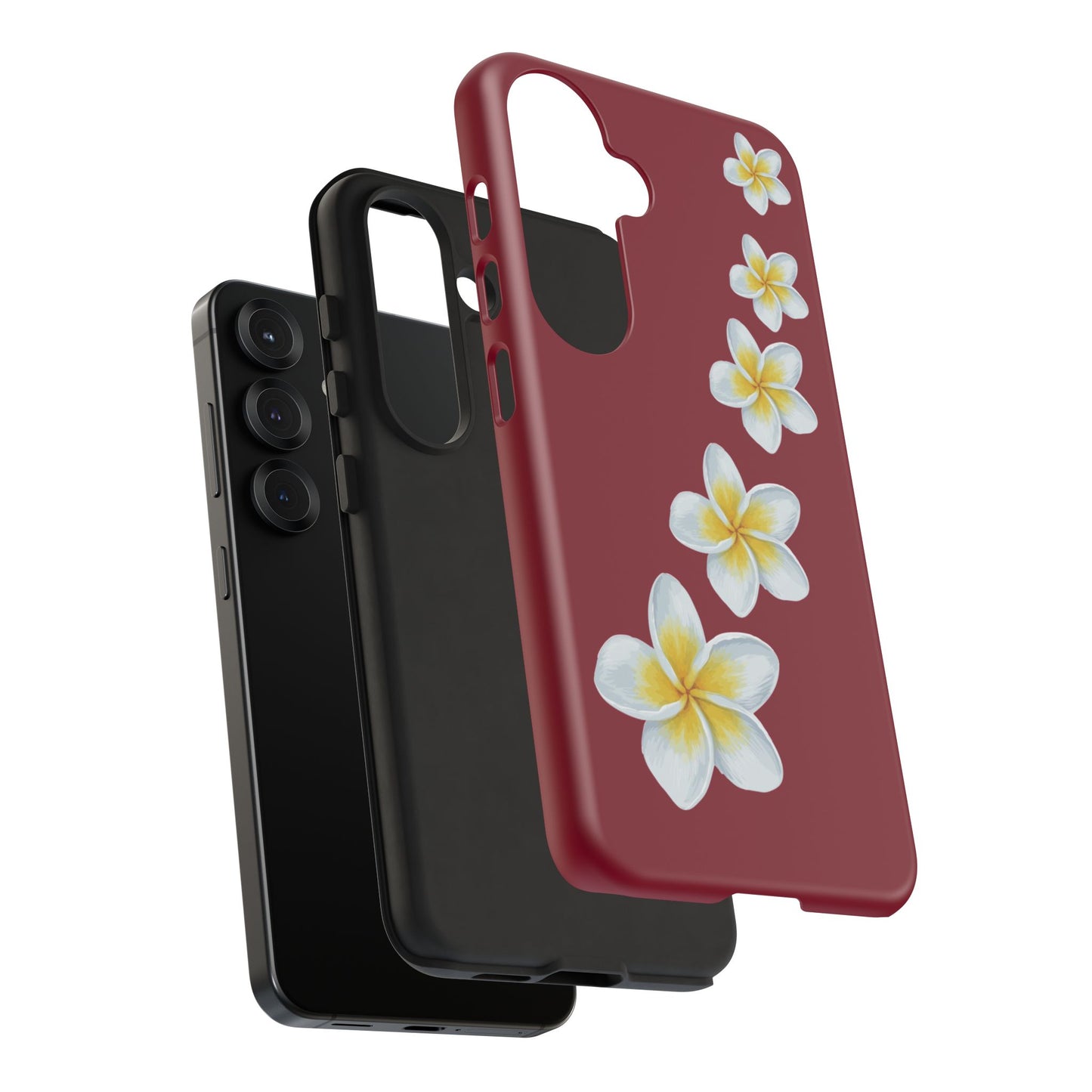 Flower Me Burgundy Durable Phone Case