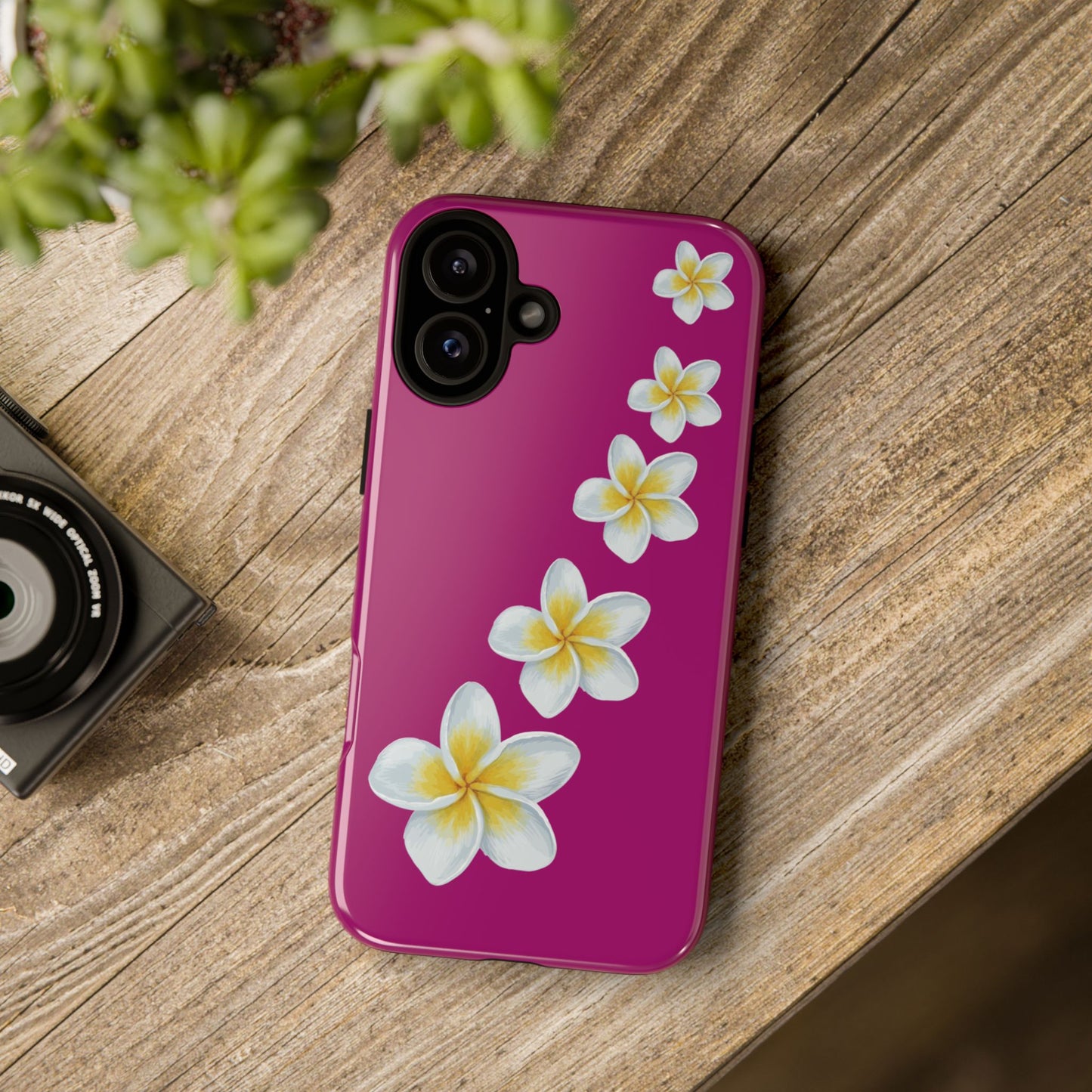 Flower Me Fuchsia Durable Phone Case
