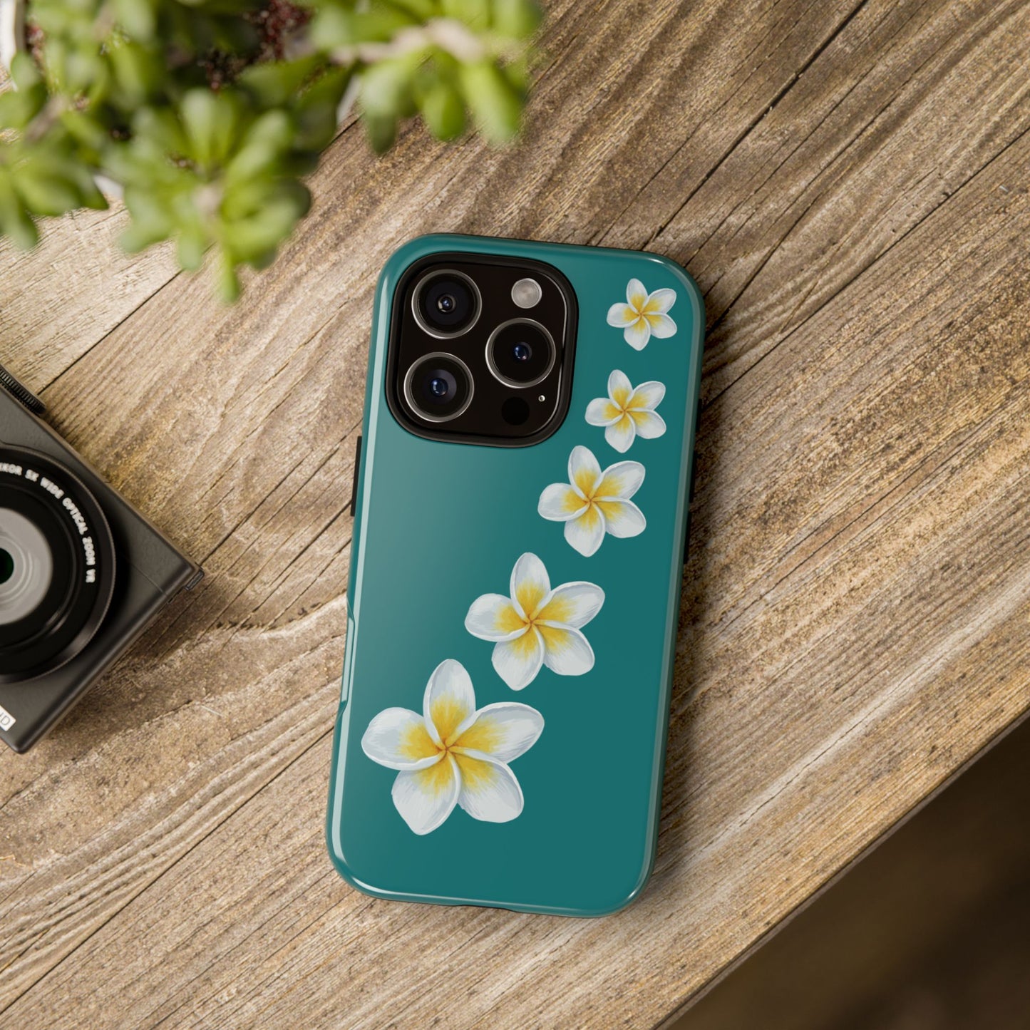 Flower Me Teal Durable Phone Case