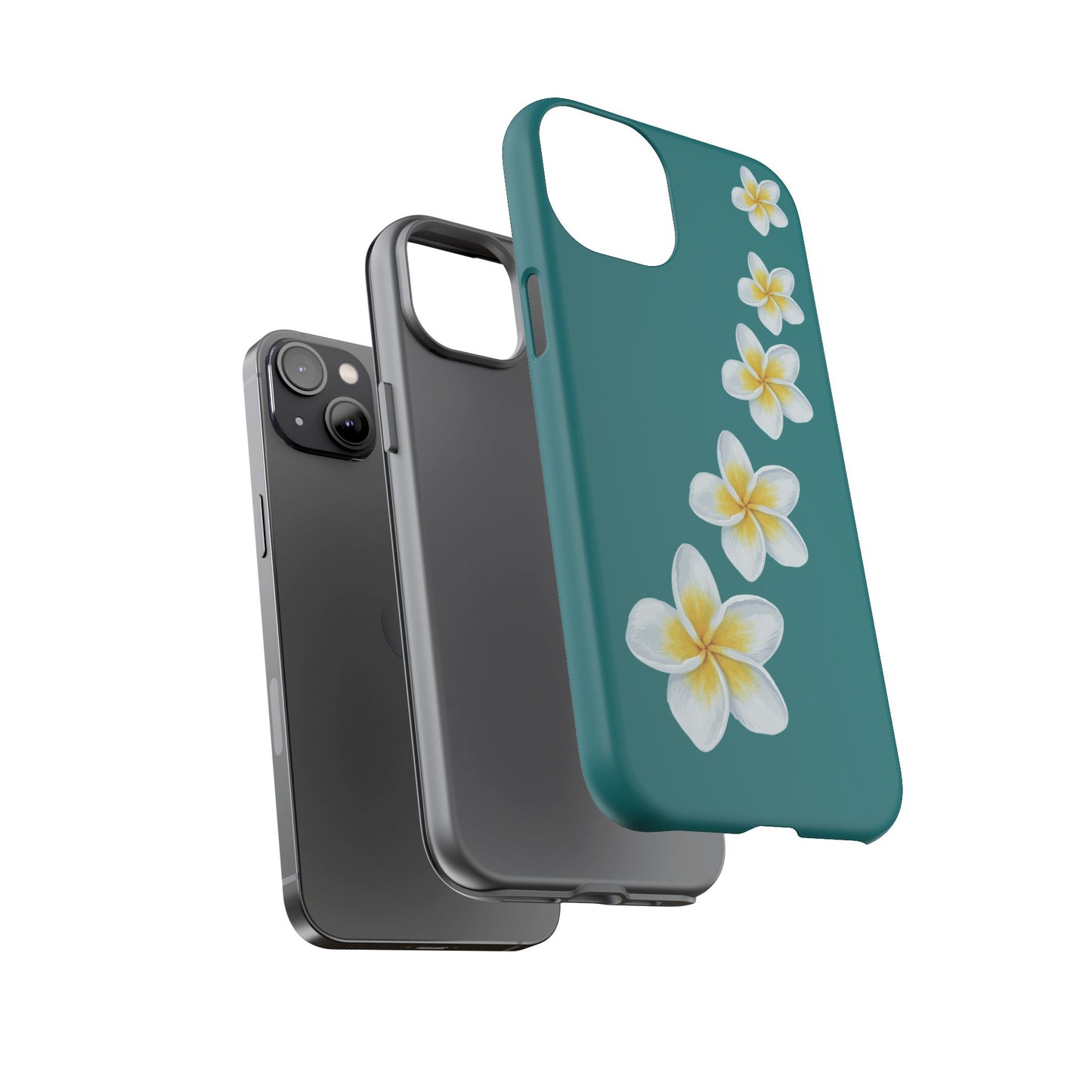 Flower Me Teal Durable Phone Case