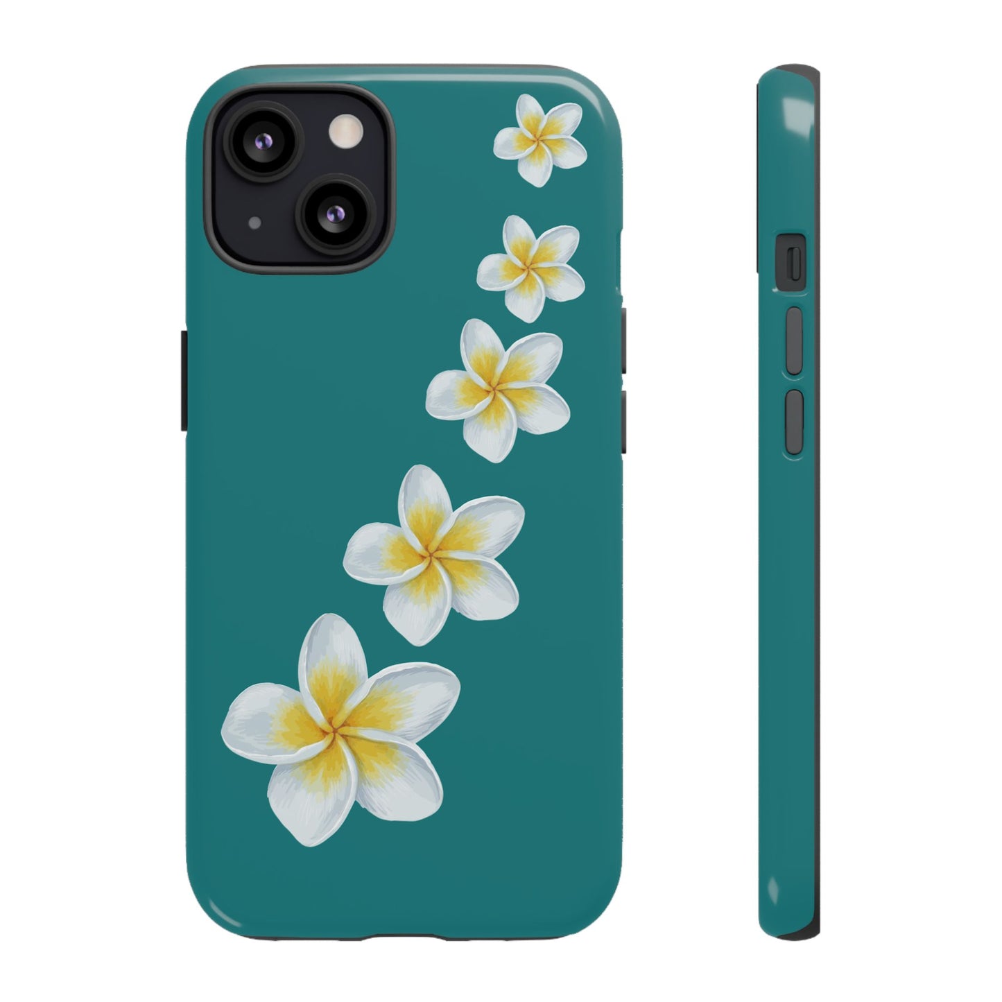 Flower Me Teal Durable Phone Case