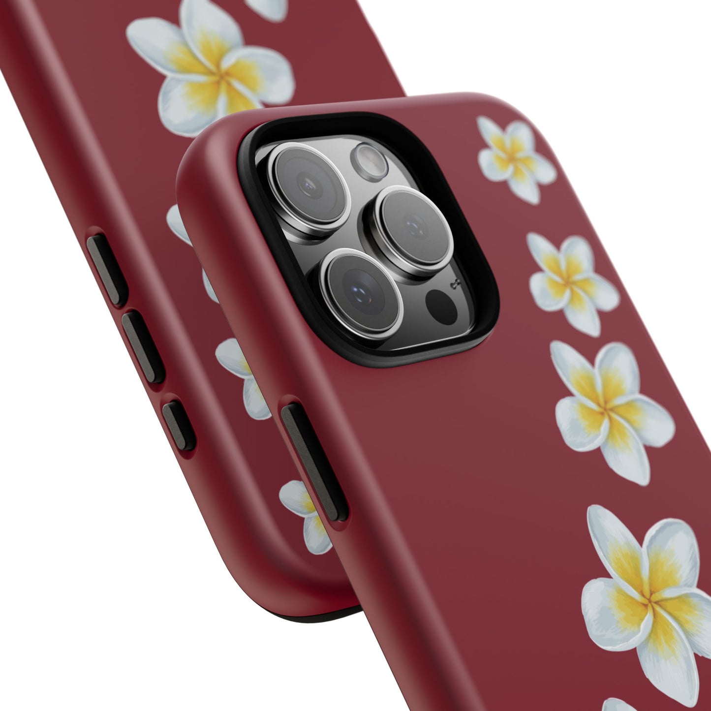 Flower Me Burgundy Durable Phone Case