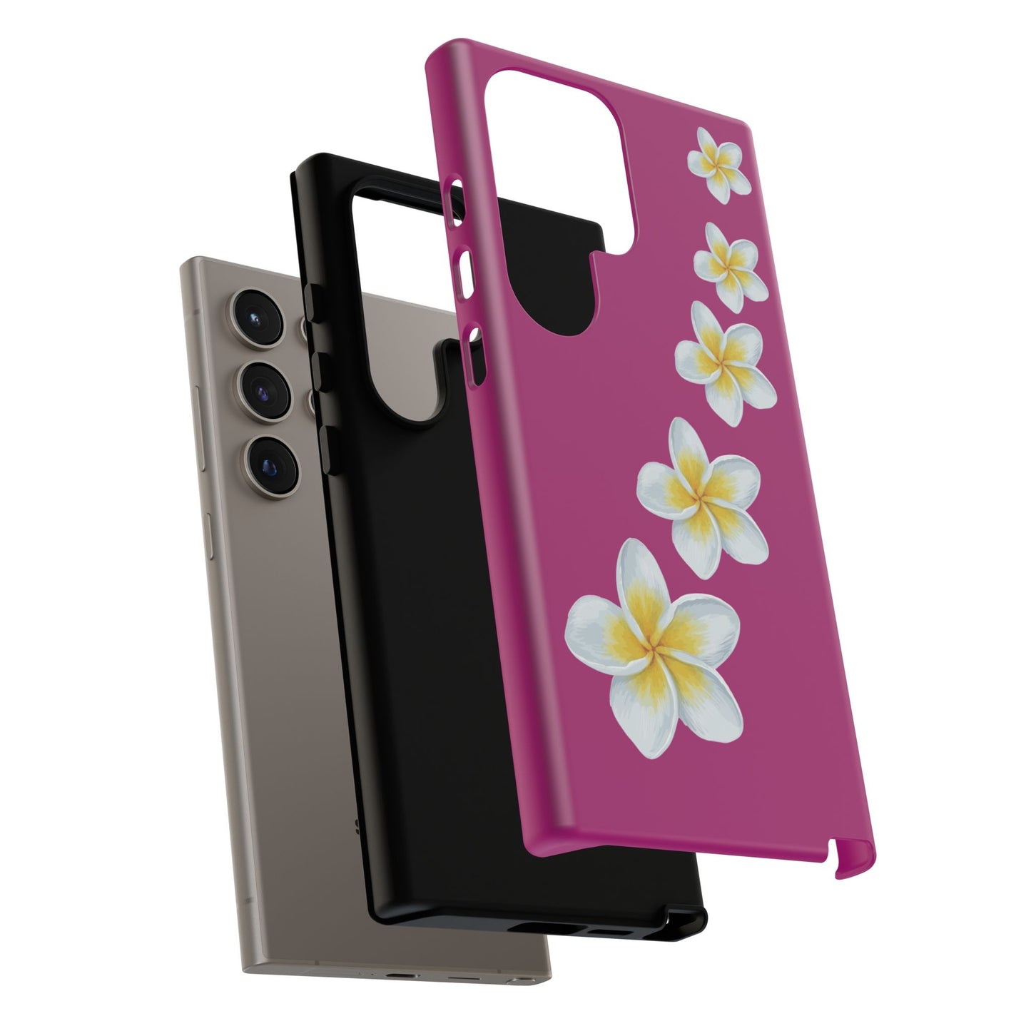 Flower Me Fuchsia Durable Phone Case