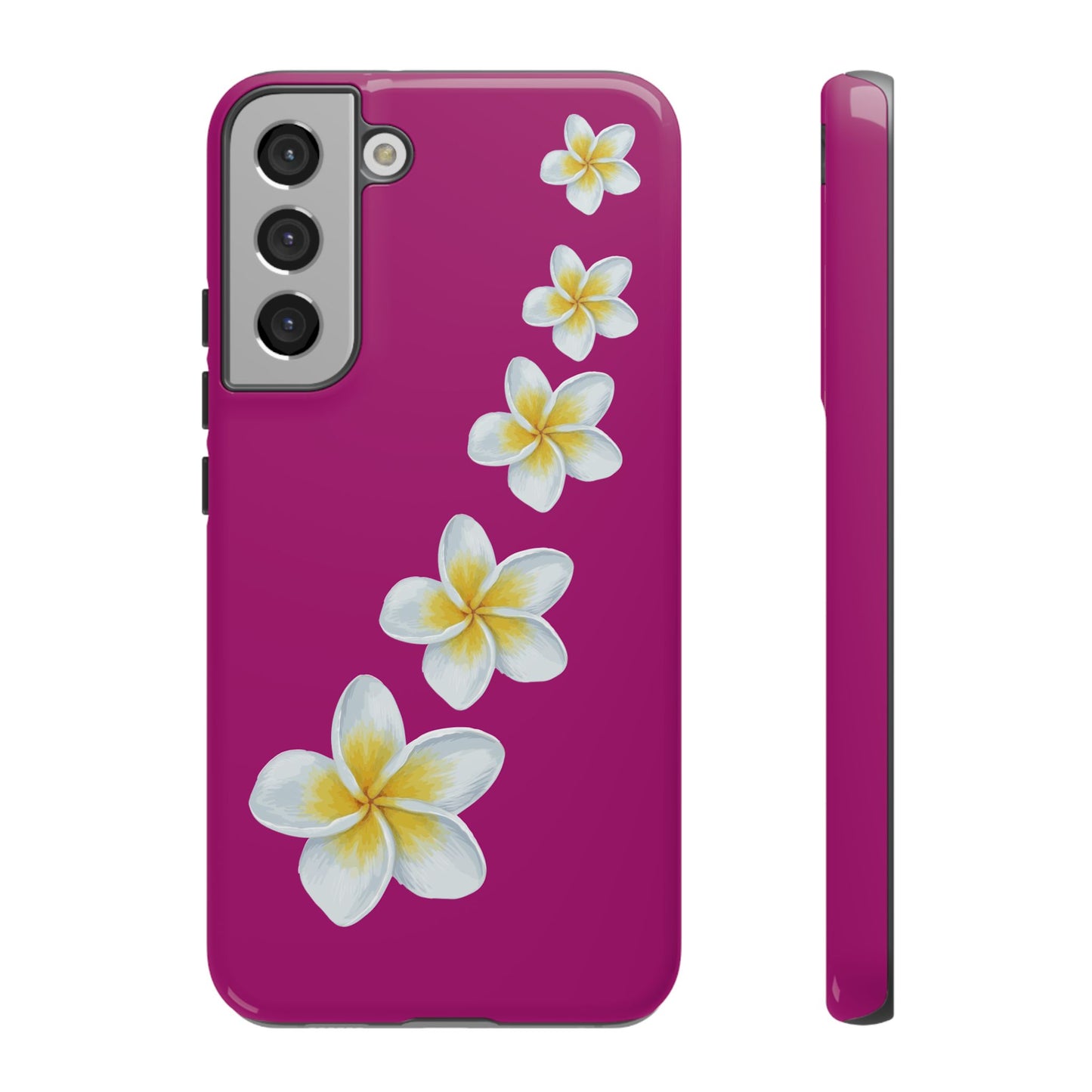Flower Me Fuchsia Durable Phone Case