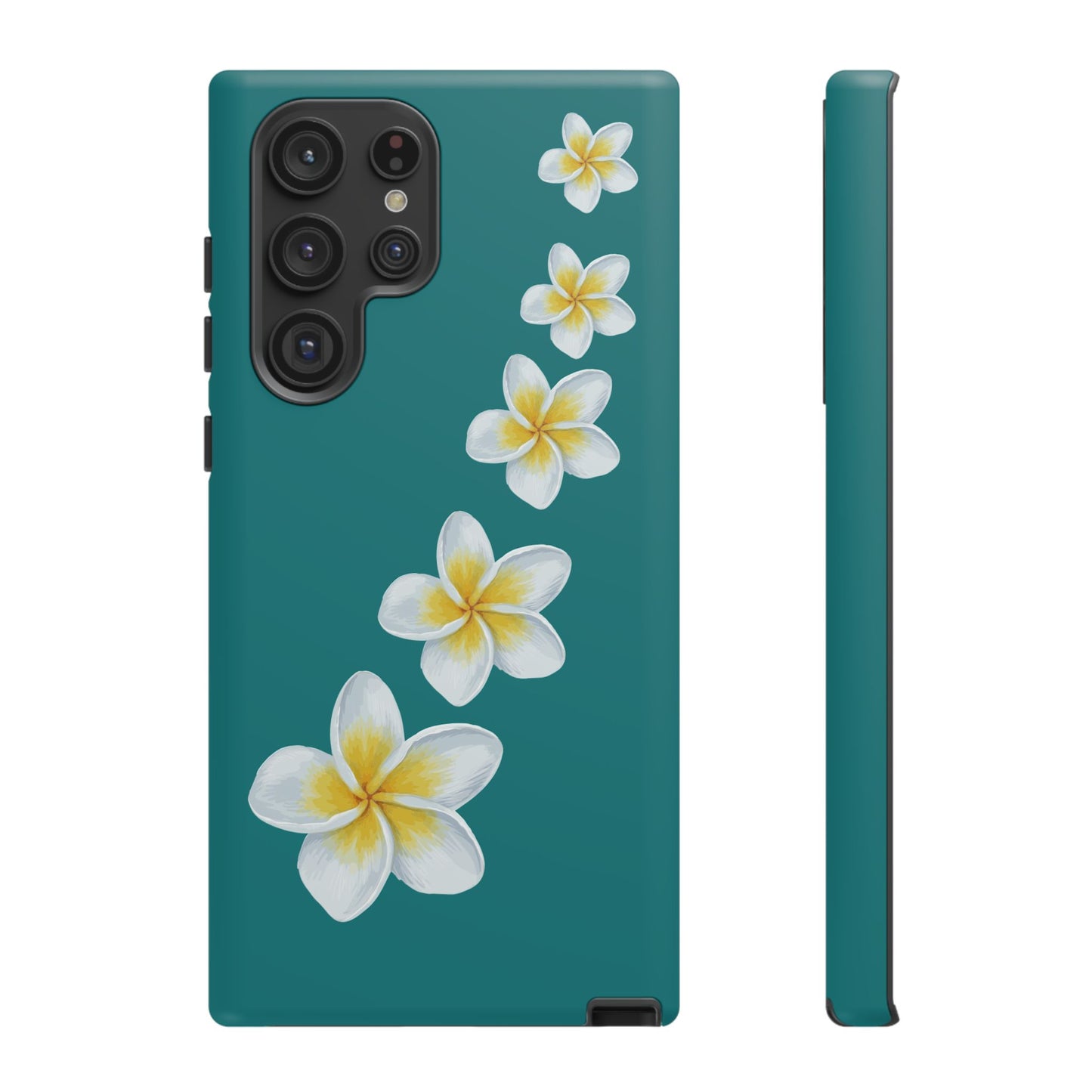 Flower Me Teal Durable Phone Case