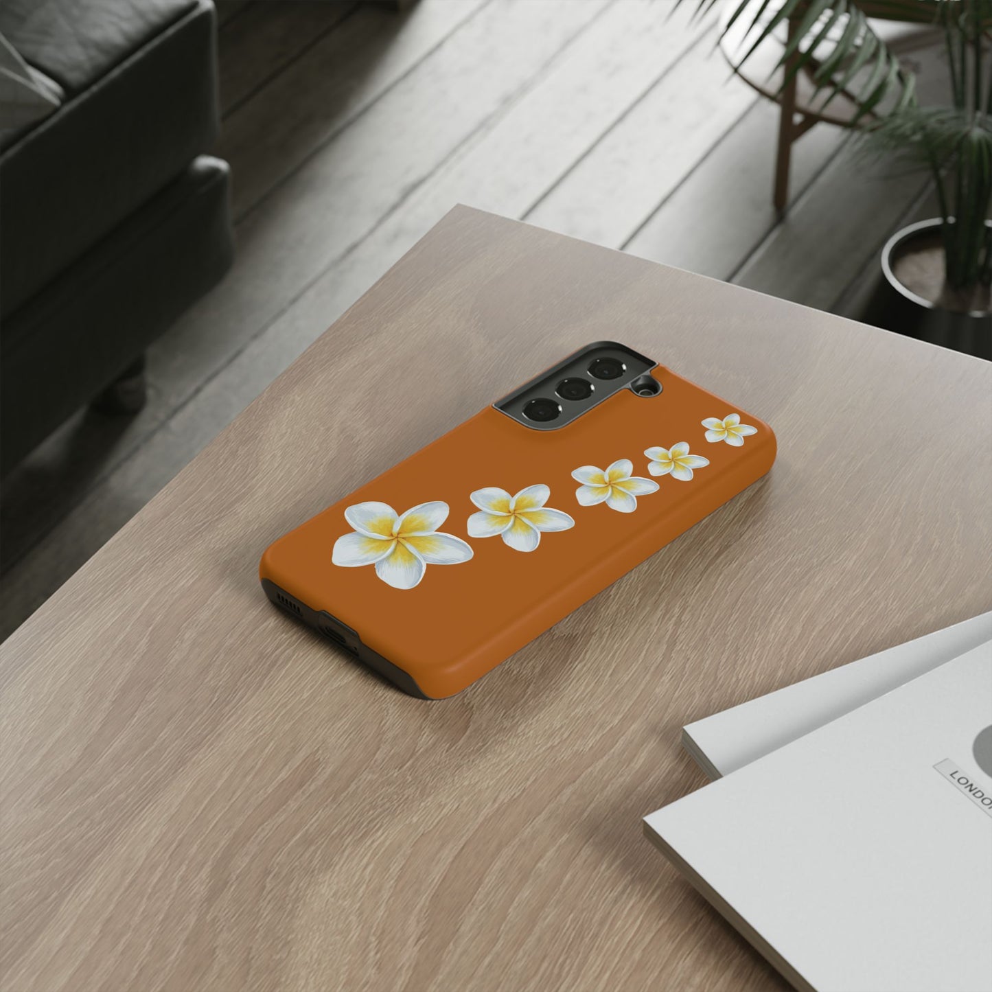 Flower Me Orange Durable Phone Cases