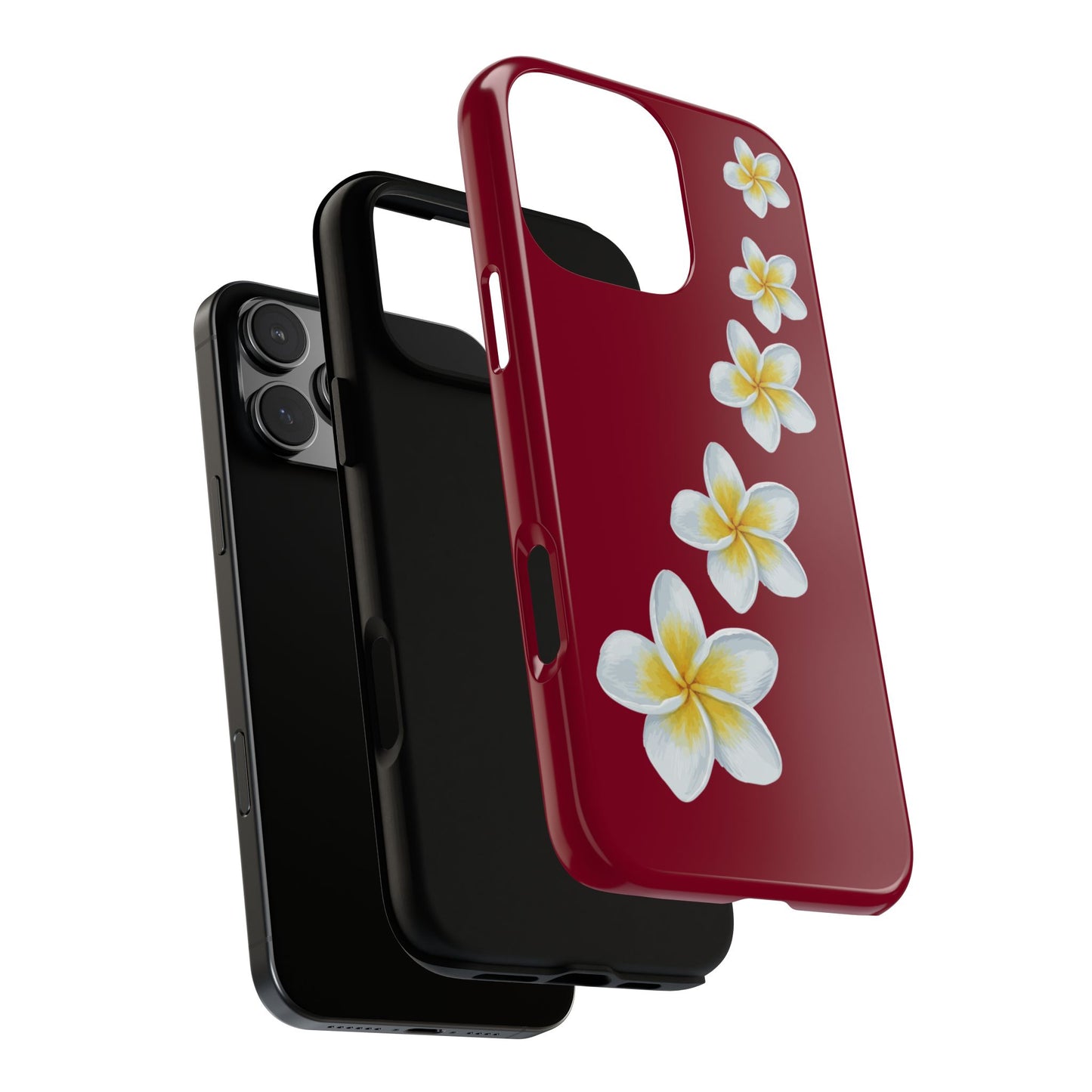 Flower Me Burgundy Durable Phone Case