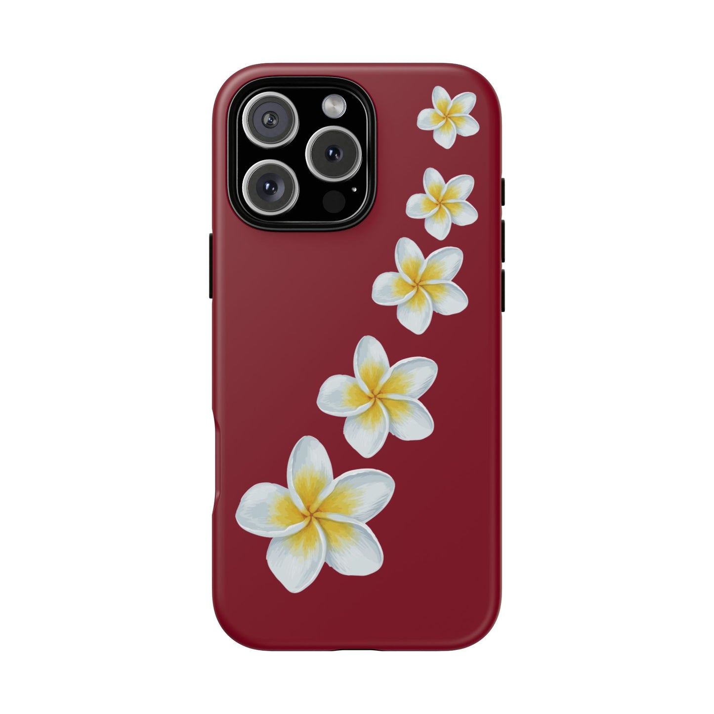 Flower Me Burgundy Durable Phone Case