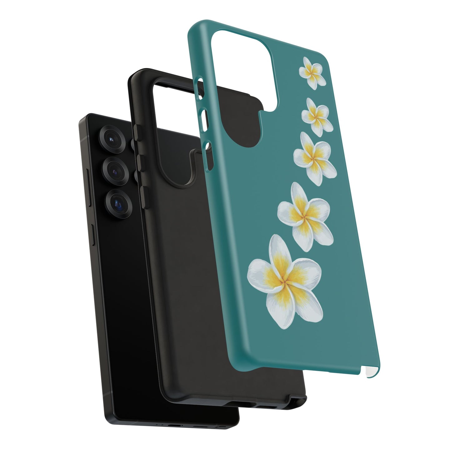 Flower Me Teal Durable Phone Case
