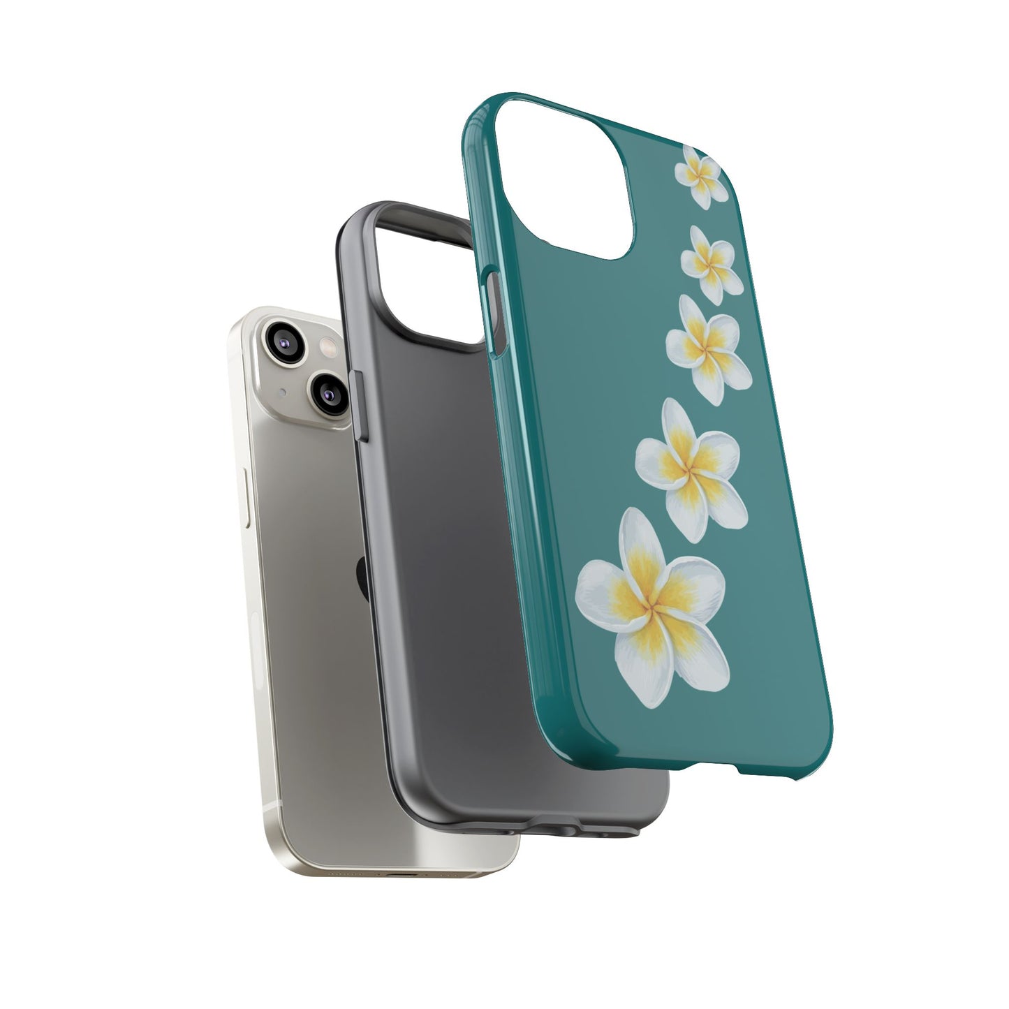 Flower Me Teal Durable Phone Case
