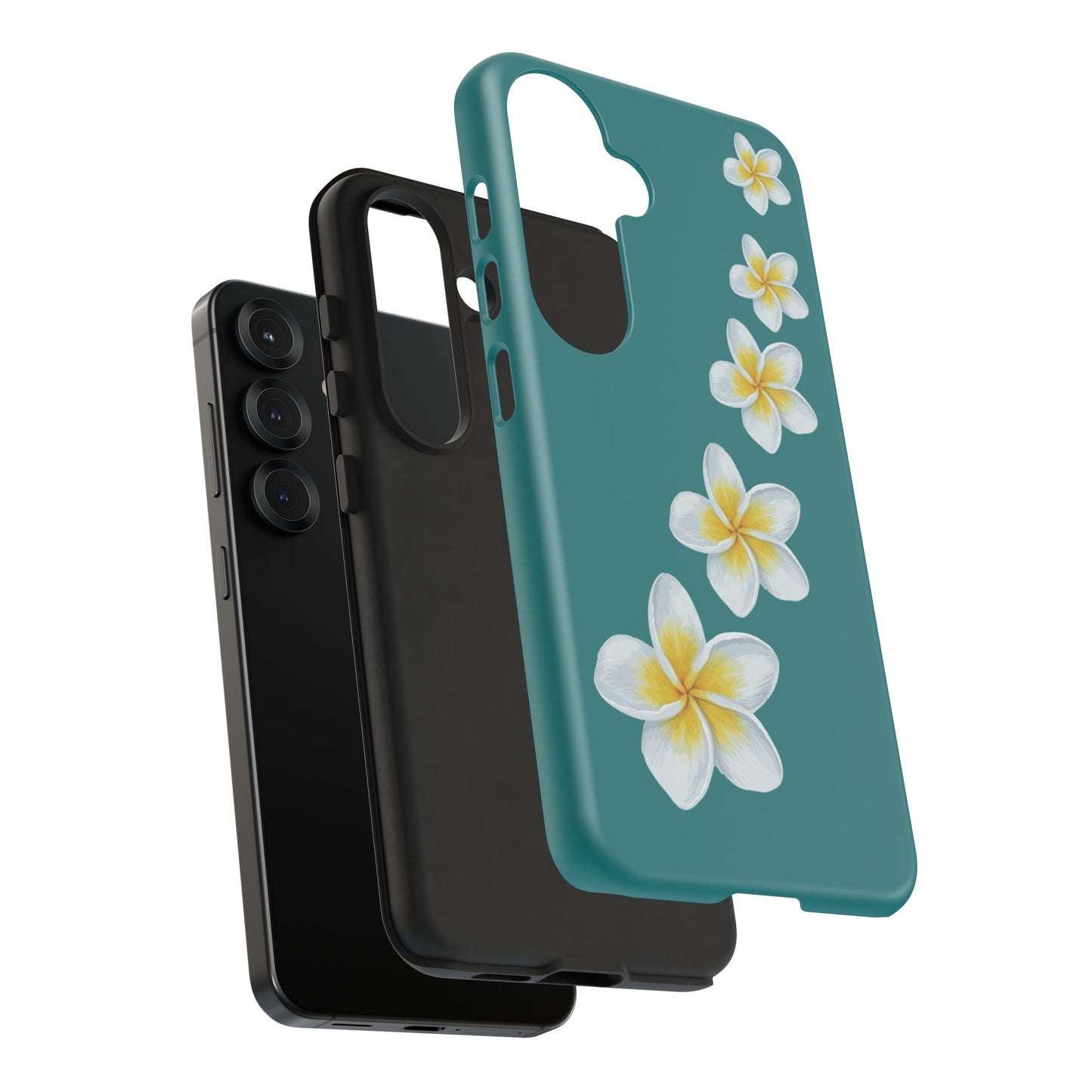 Flower Me Teal Durable Phone Case