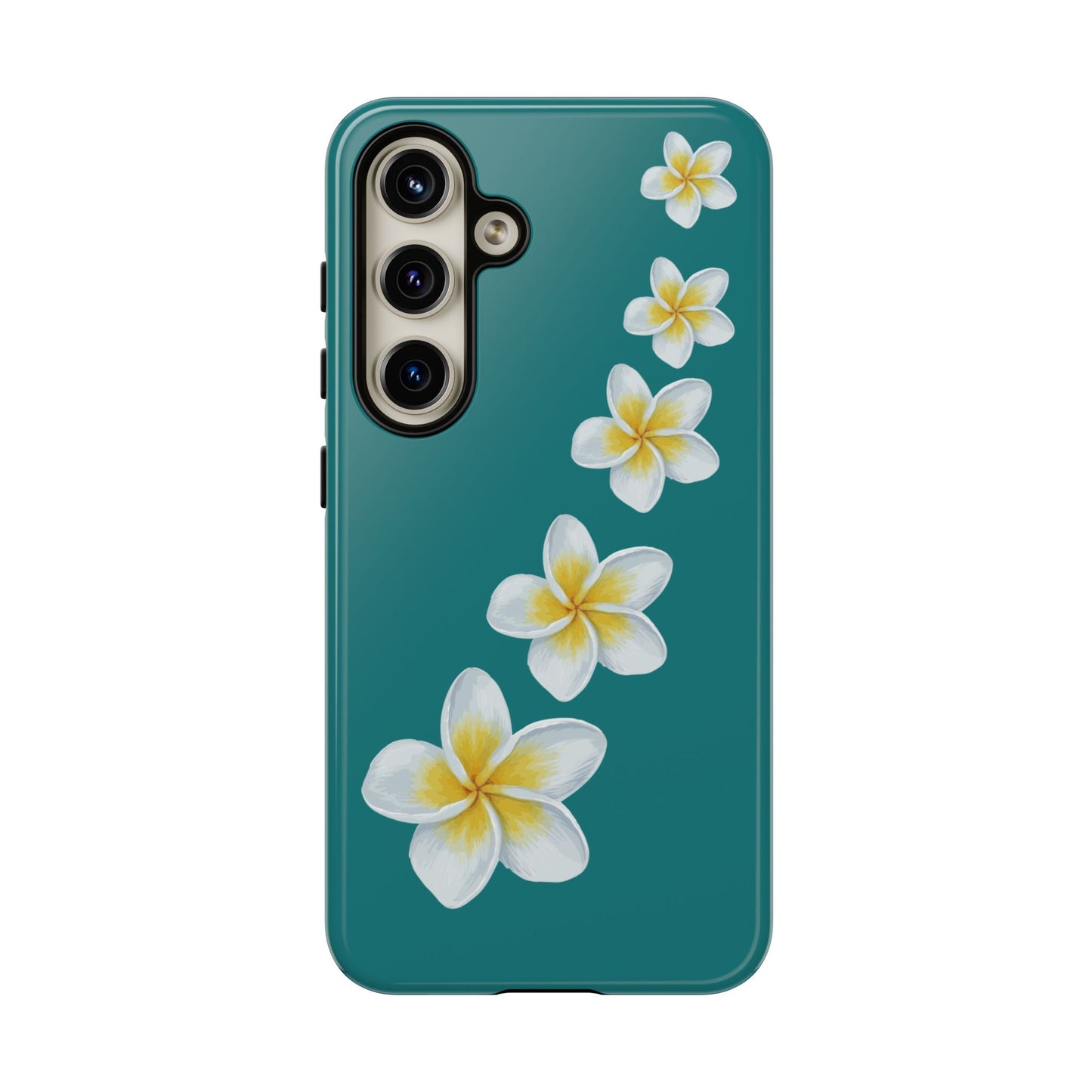Flower Me Teal Durable Phone Case