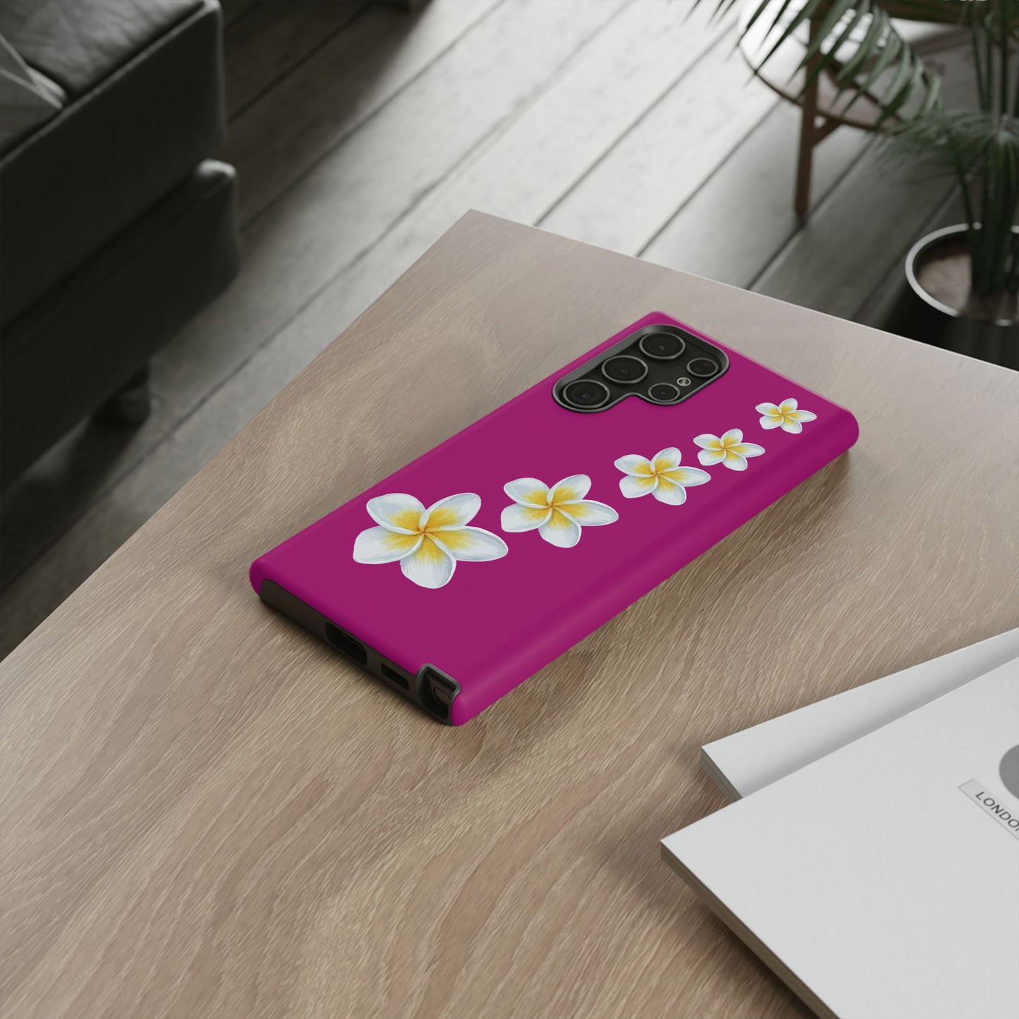 Flower Me Fuchsia Durable Phone Case