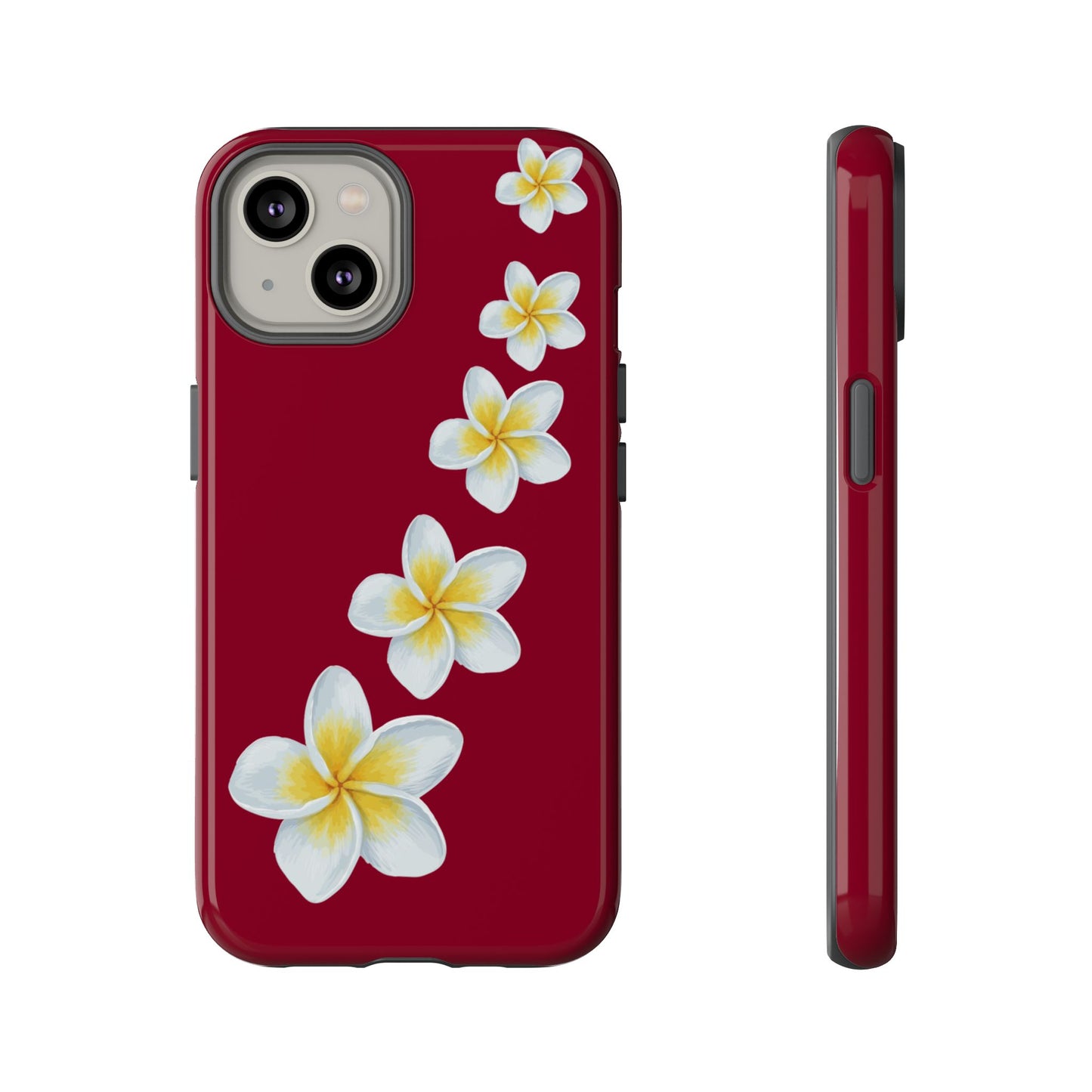 Flower Me Burgundy Durable Phone Case