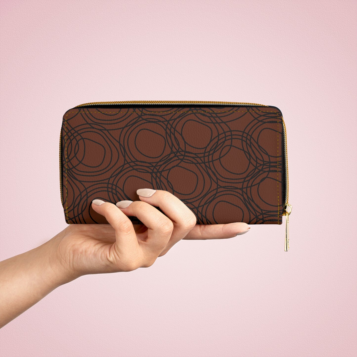 Chic Zipper Wallet in Cinnamon