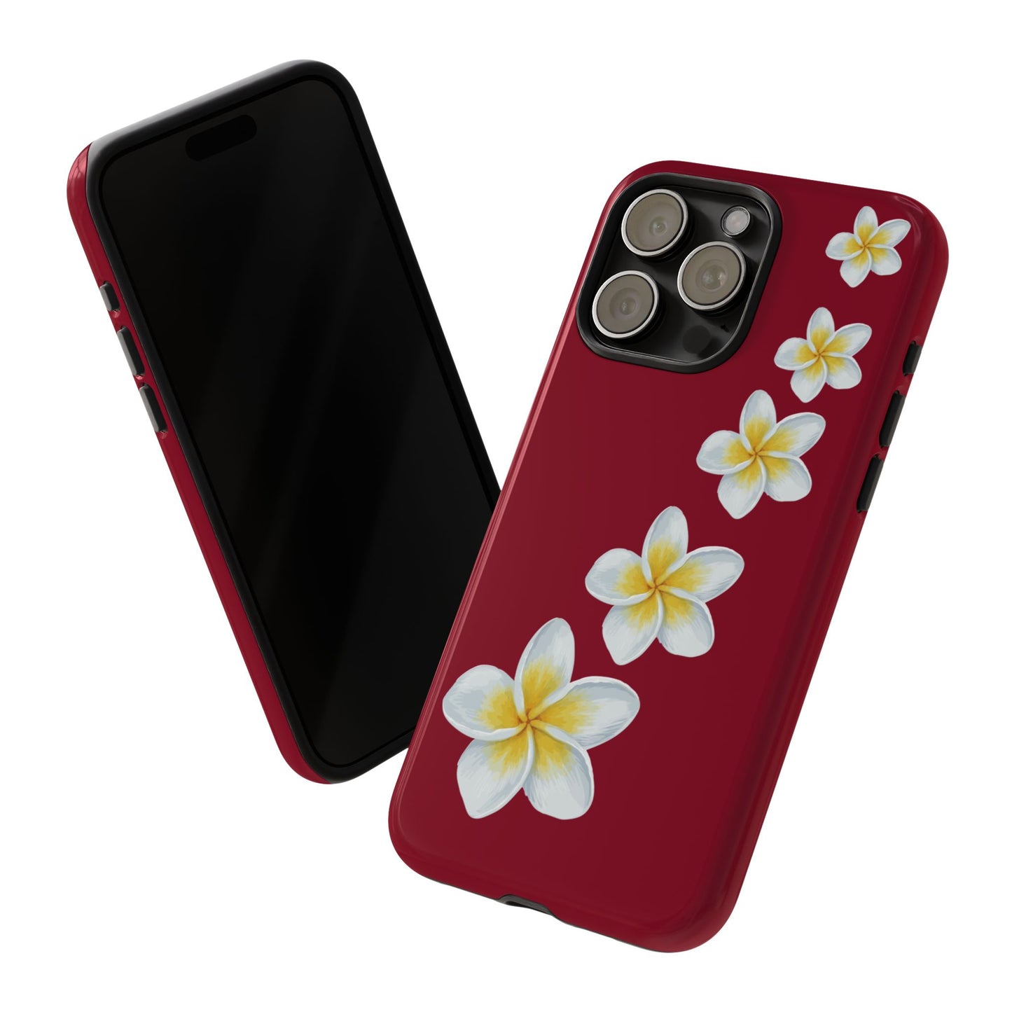 Flower Me Burgundy Durable Phone Case
