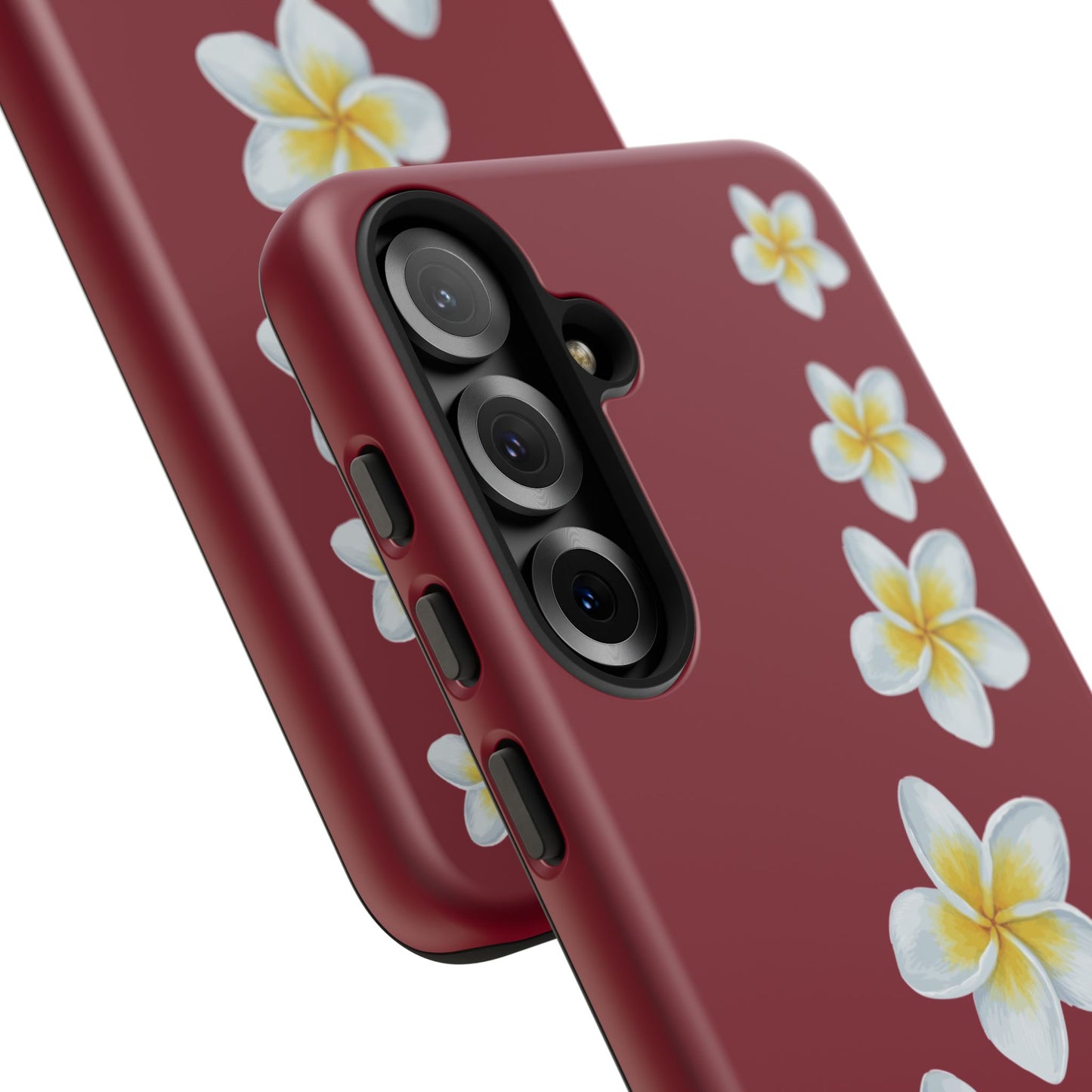 Flower Me Burgundy Durable Phone Case