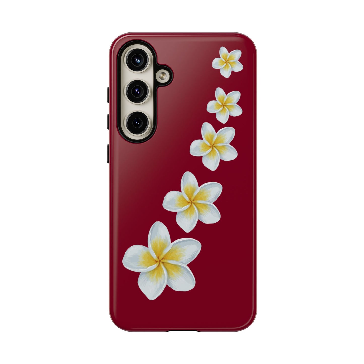Flower Me Burgundy Durable Phone Case