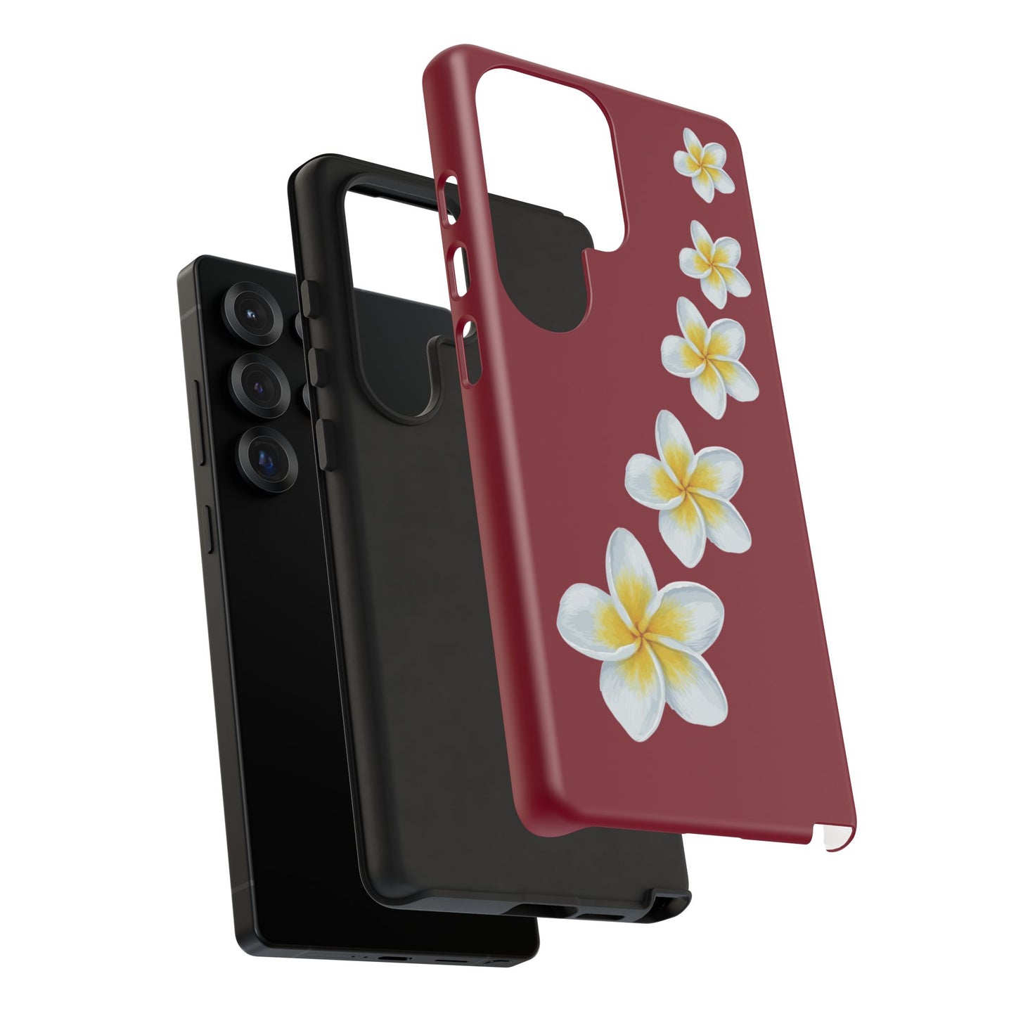 Flower Me Burgundy Durable Phone Case