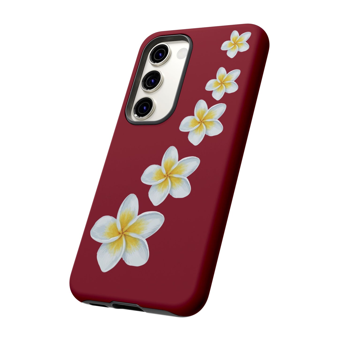 Flower Me Burgundy Durable Phone Case