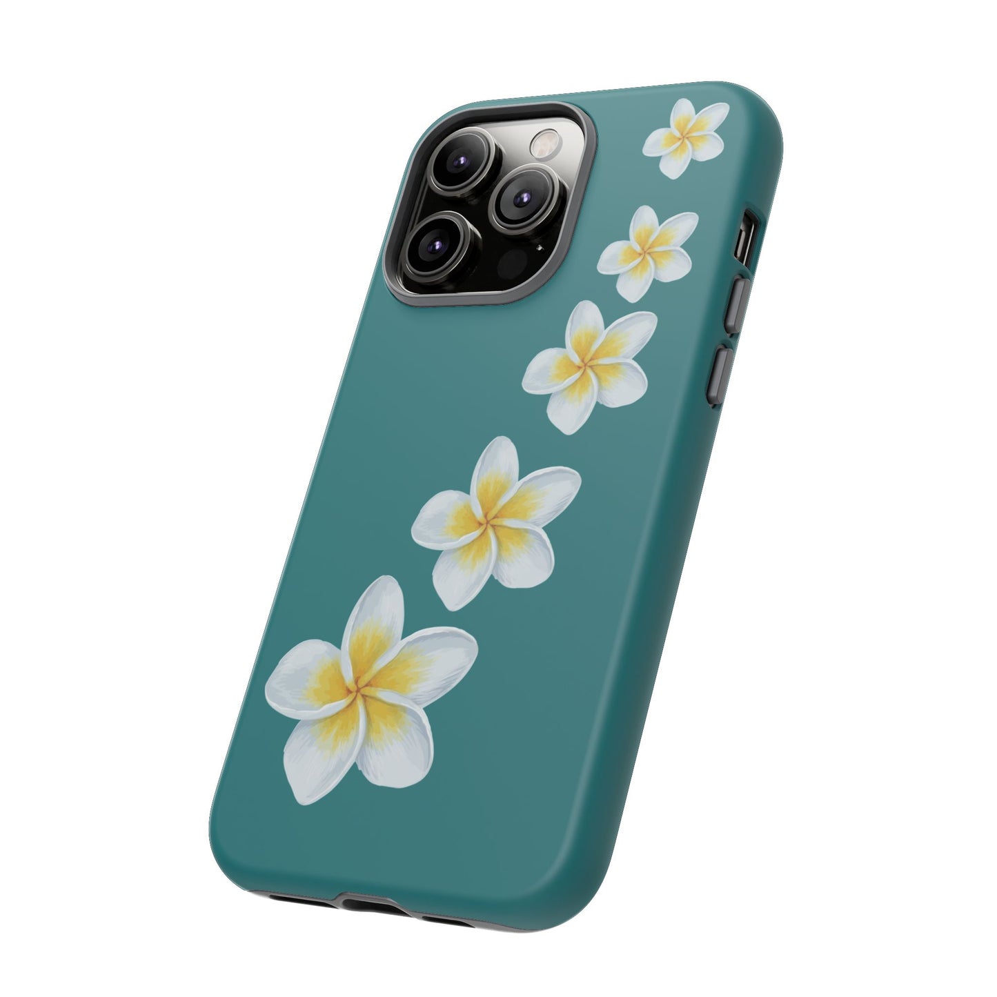 Flower Me Teal Durable Phone Case