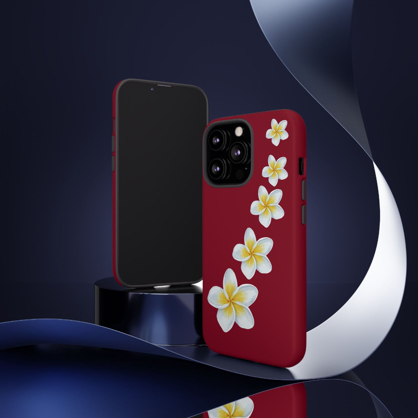 Flower Me Burgundy Durable Phone Case