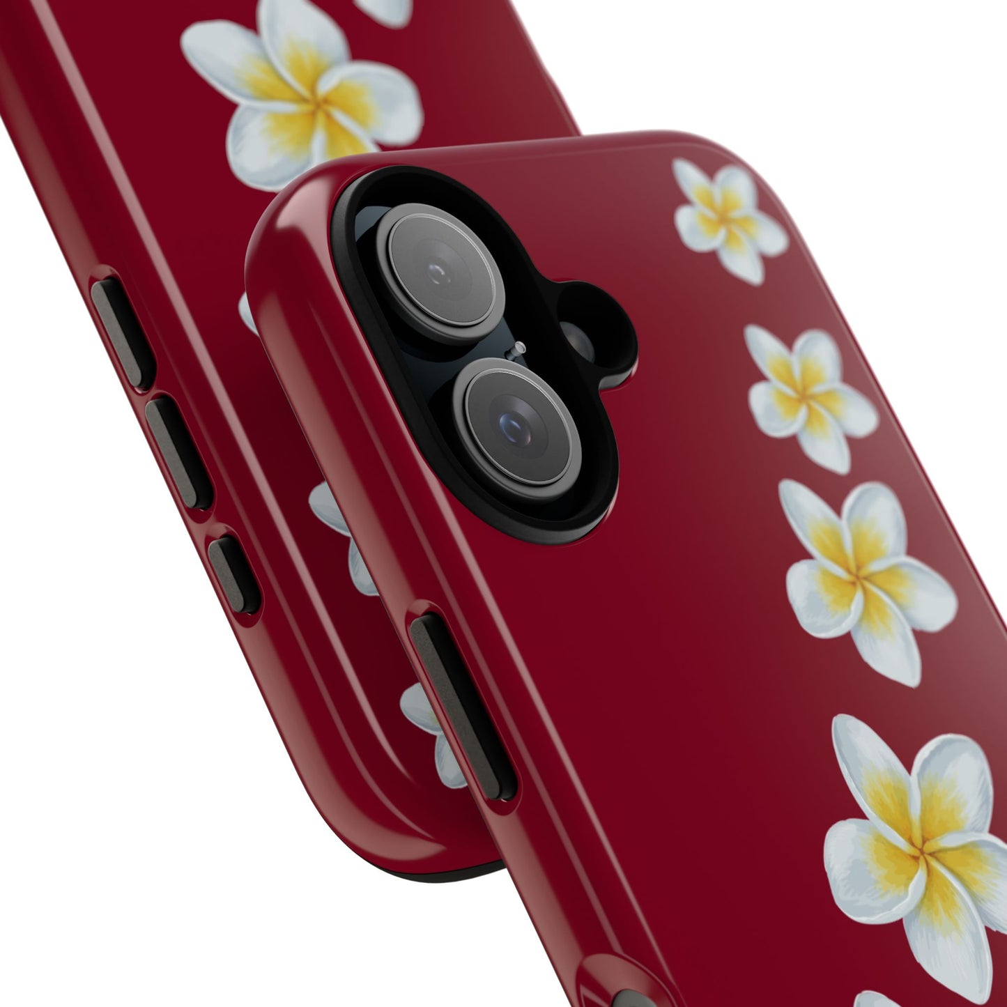 Flower Me Burgundy Durable Phone Case