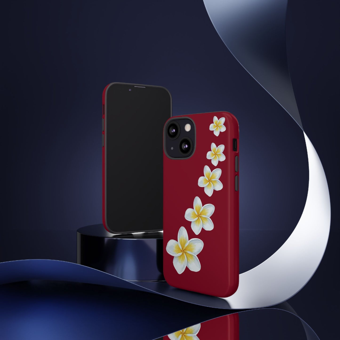Flower Me Burgundy Durable Phone Case